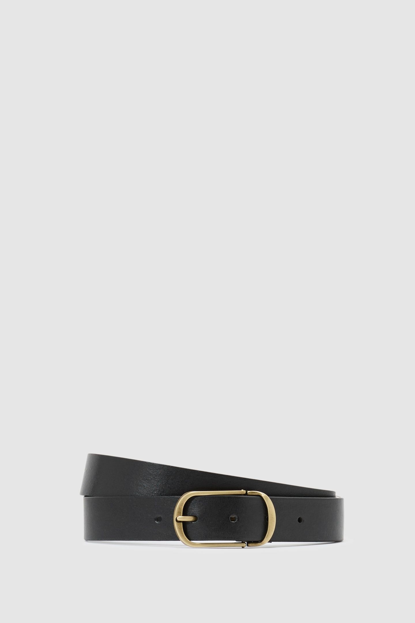SMOOTH LEATHER BELT BLACK 1