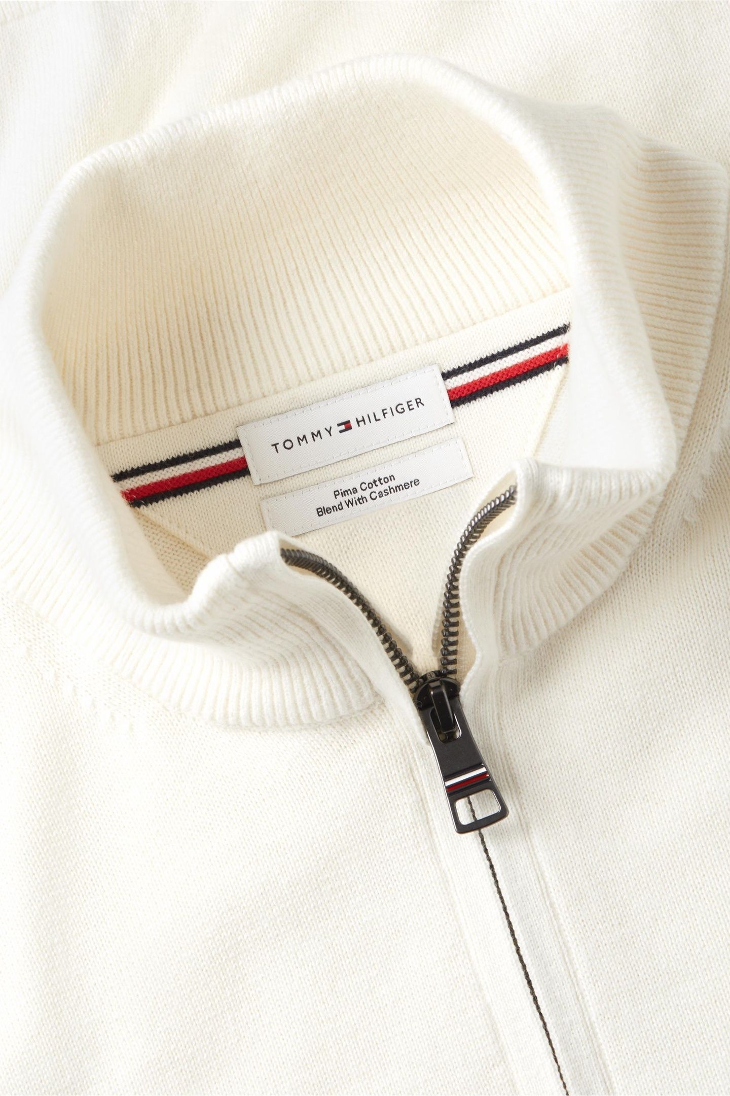 PIMA COTTON CASHMERE SWEATER IVORY PETAL 5