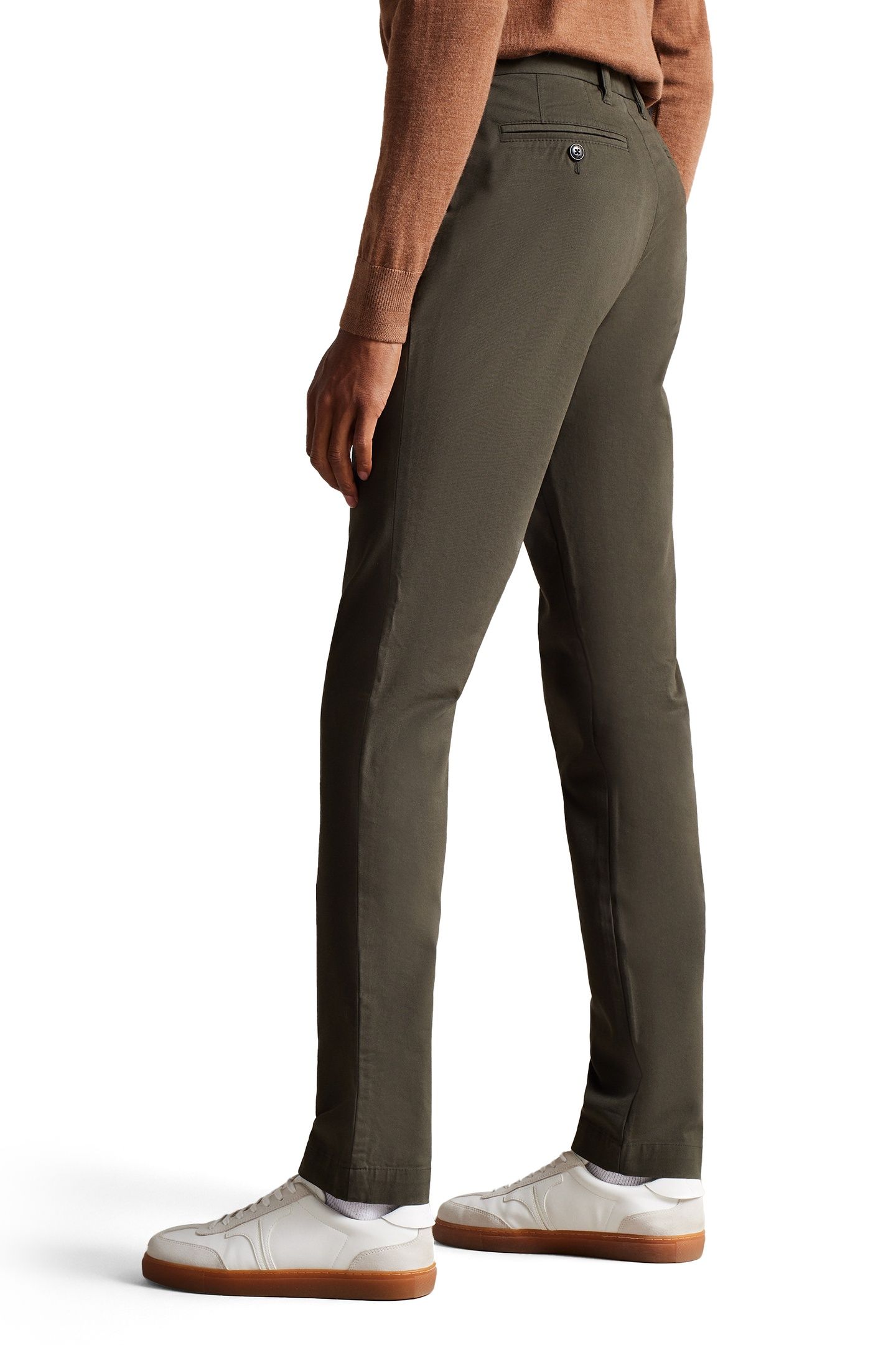 GENAY SLIM FIT SMART TROUSERS KHAKI 2