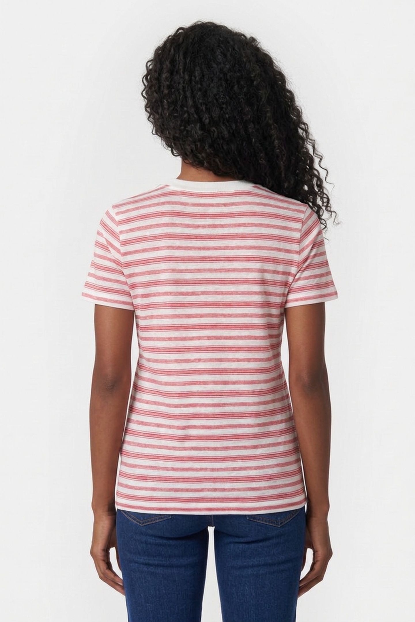 TOP SHORT SLEEVE STRIPED RED 4