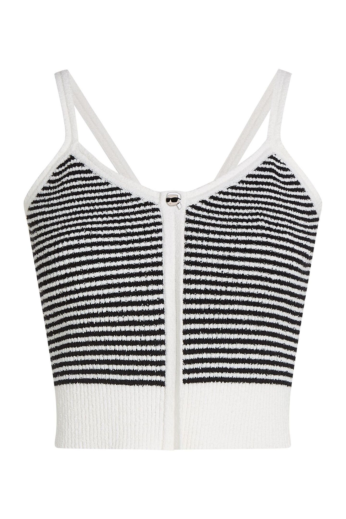 IKON STRIPED KNIT TOP SMALL STRIPE BLACK-WHITE 4