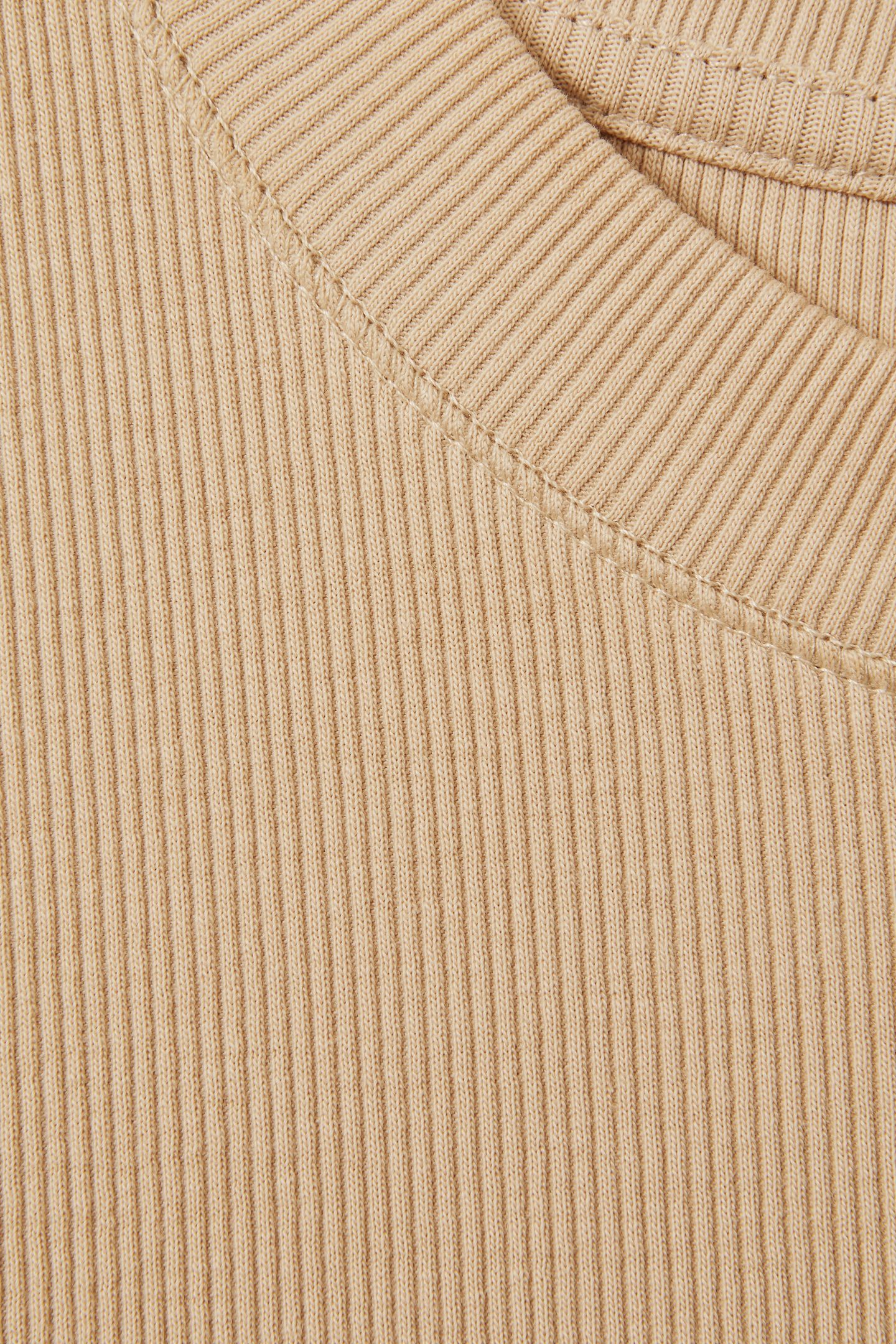 RUCHED RIBBED VEST CAMEL 6