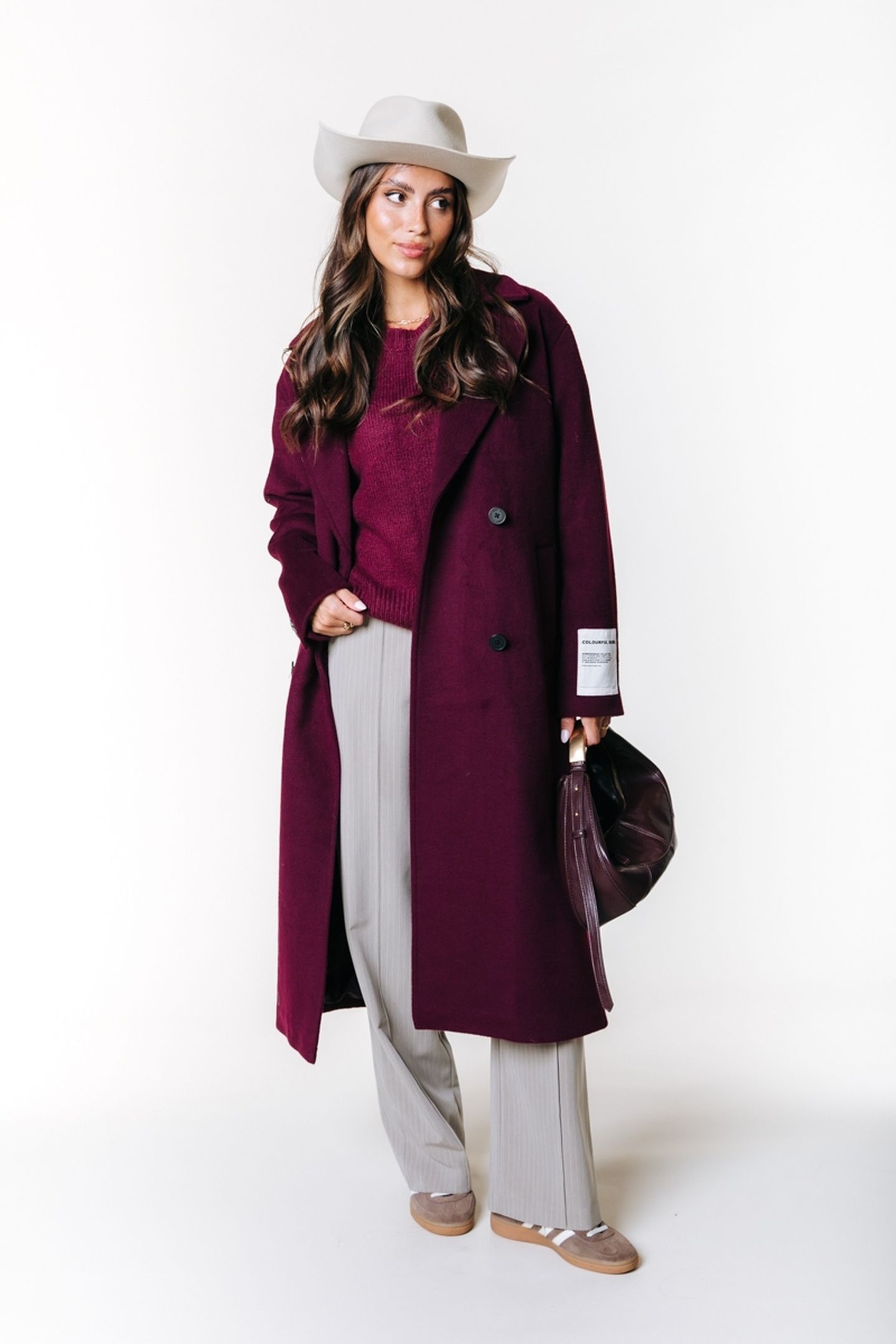 OLIVIA CREWNECK KNITTED SWEATER BORDEAUX 2