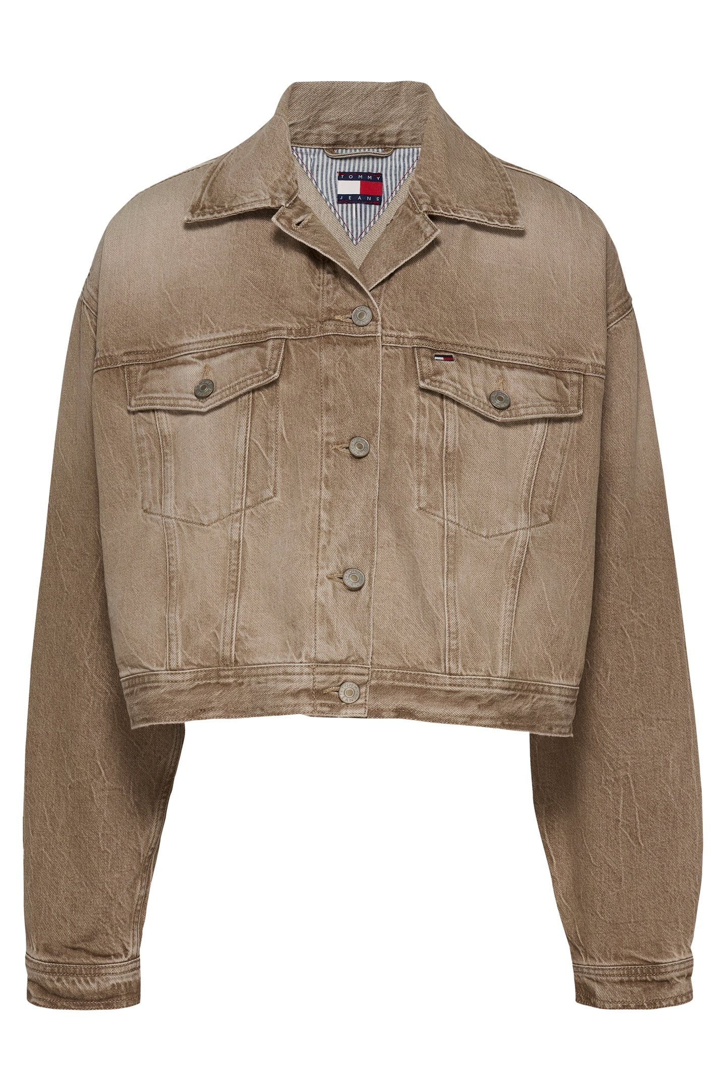 OVERSIZED CROP TRUCKER JACKET DENIM COLOR 4