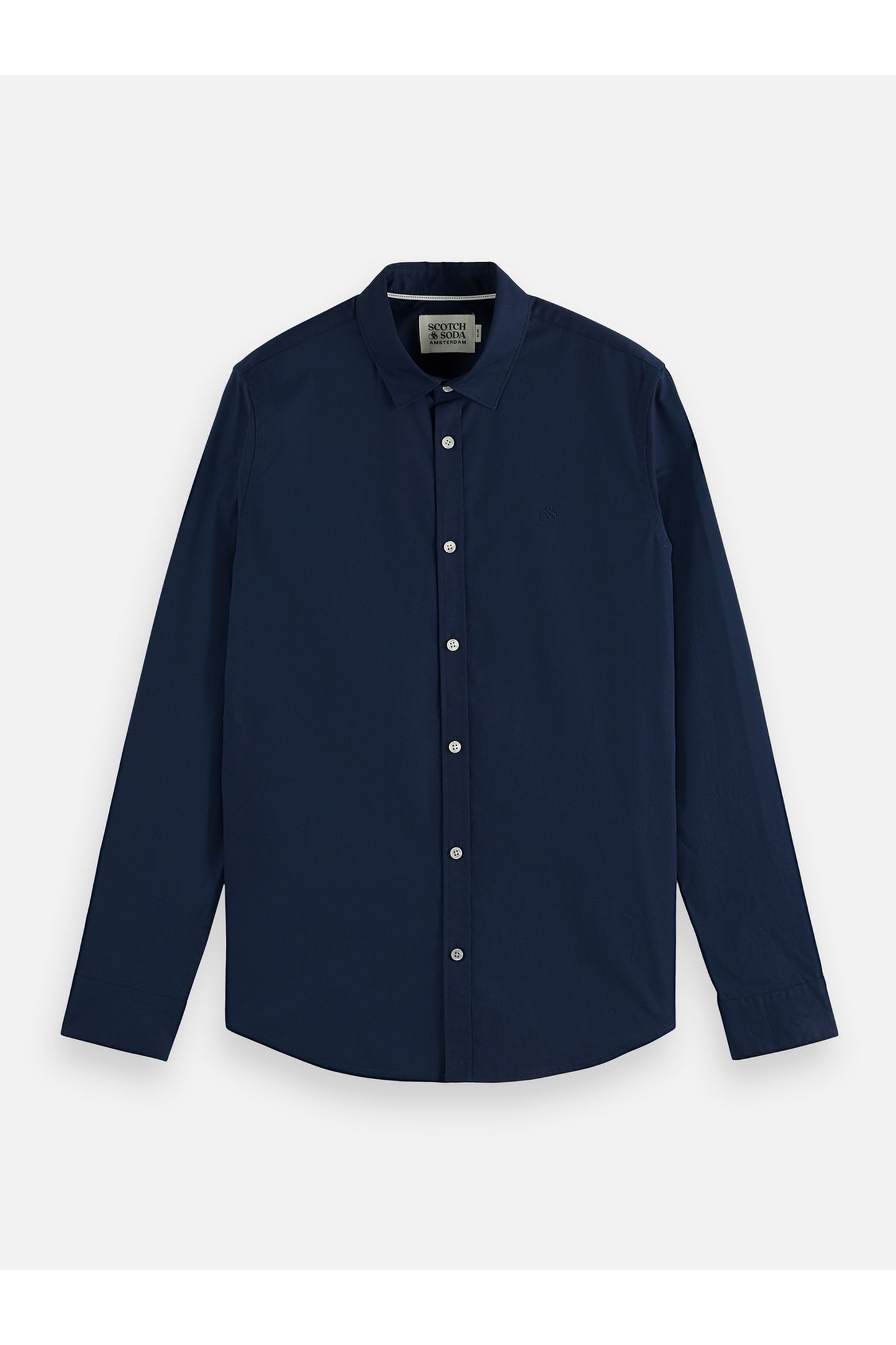 COTTON POPLIN SLIM-FIT SHIRT NAVY 4