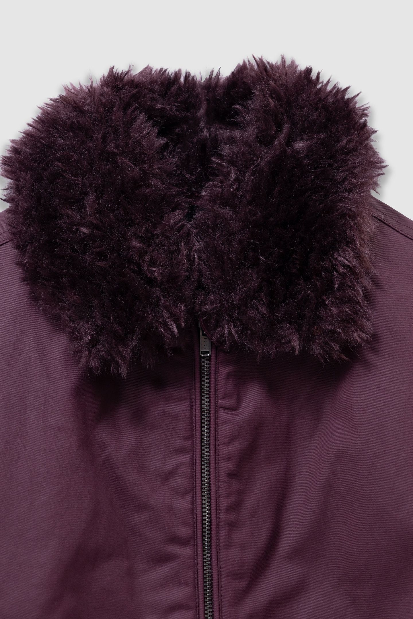 GIRLS’ BURGUNDY JACKET WITH DETACHABLE FUR-LINED COLLAR 5