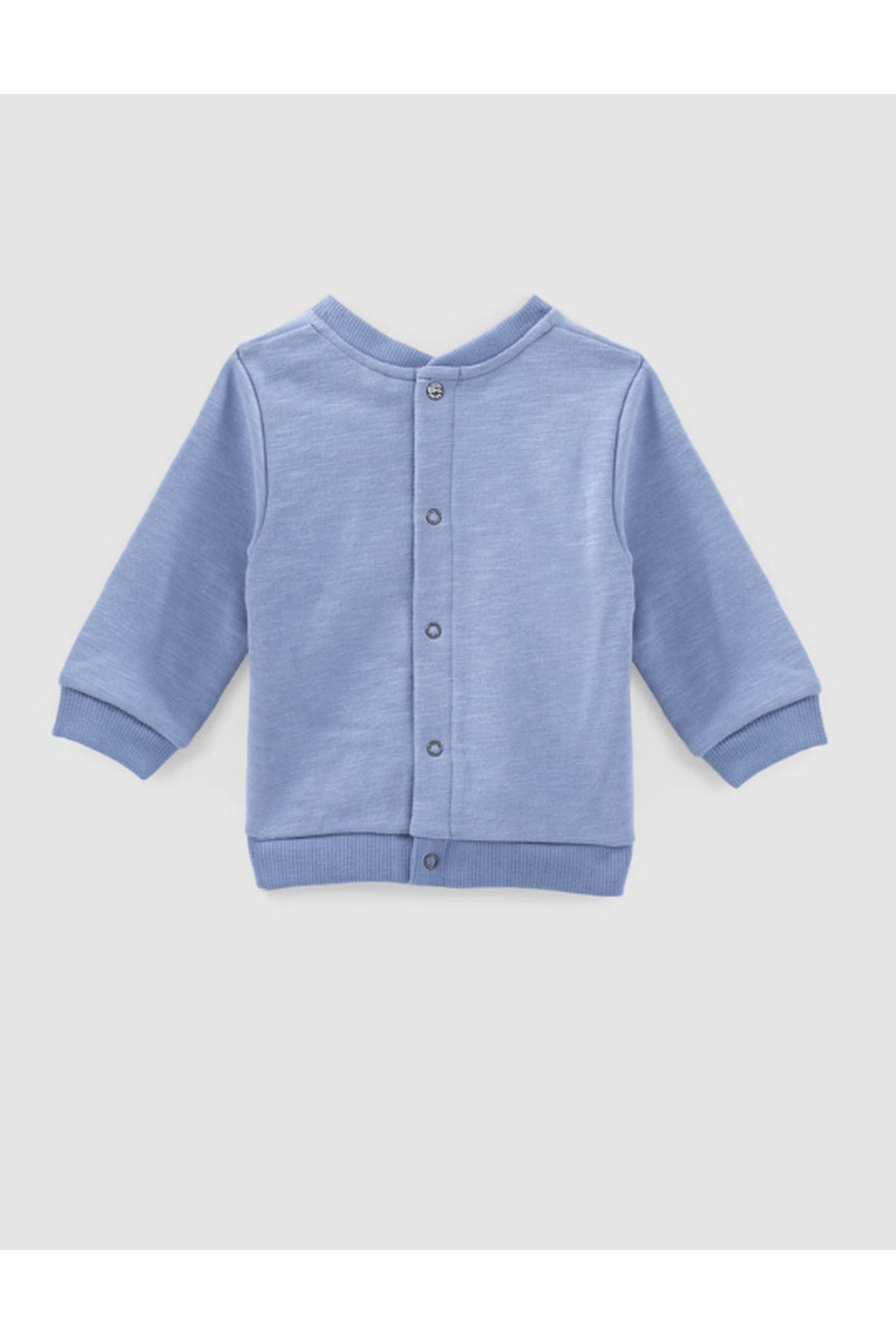 MEDIUM BLUE EMBROIDERED LIGHTNING BUTTON SWEATSHIRT IN ORGAN 2