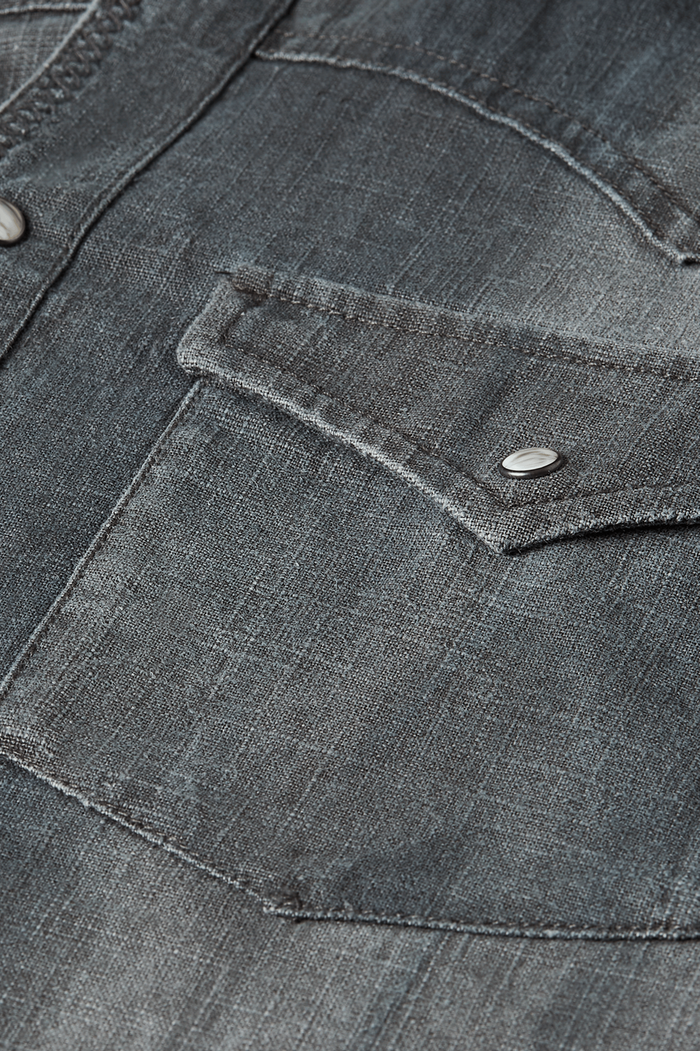 DENIM RELAXEDFIT WASHED SHIRT DARK GREY 3