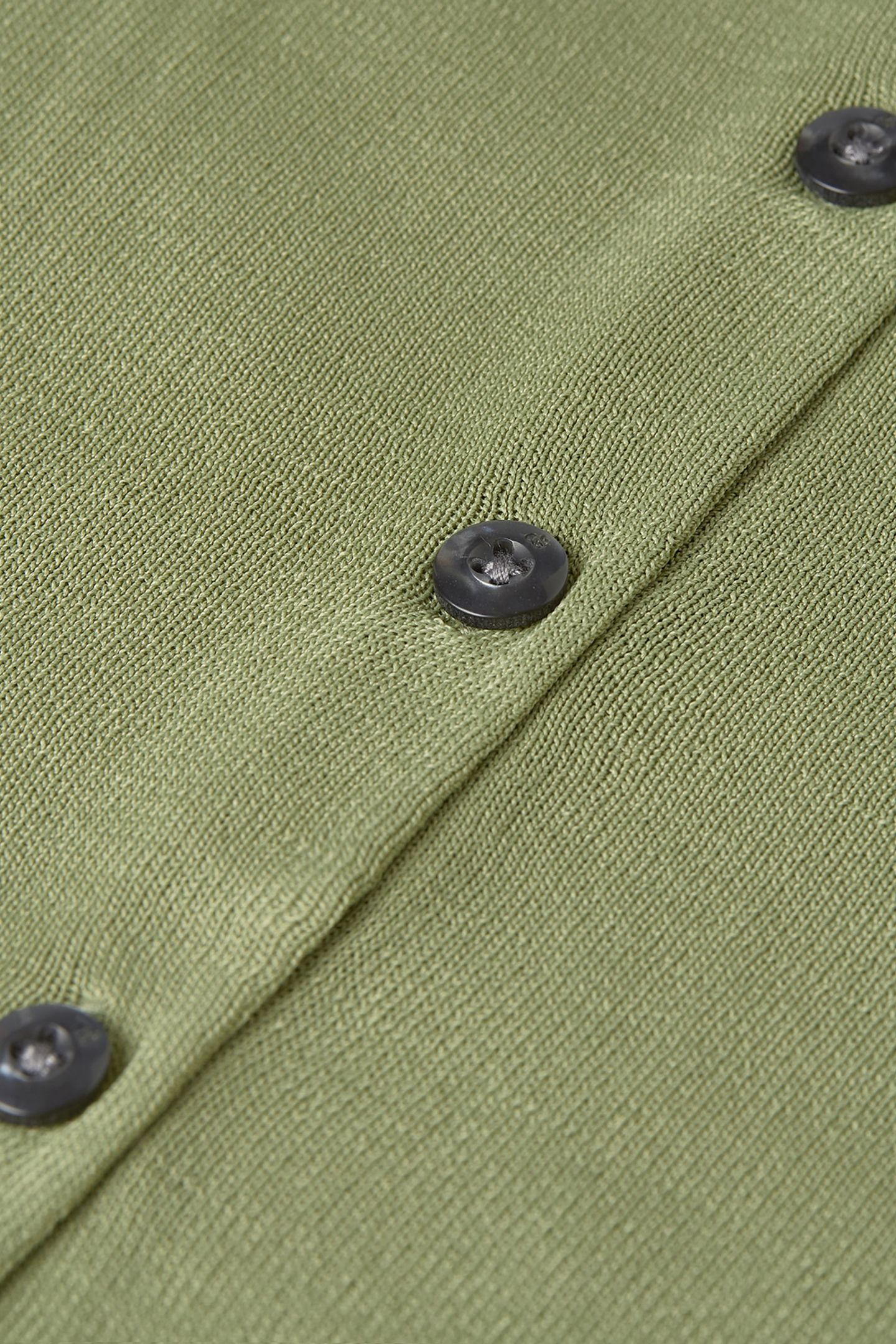 STRIPE TRIM RELAXED CARDIGAN OIL GREEN 7