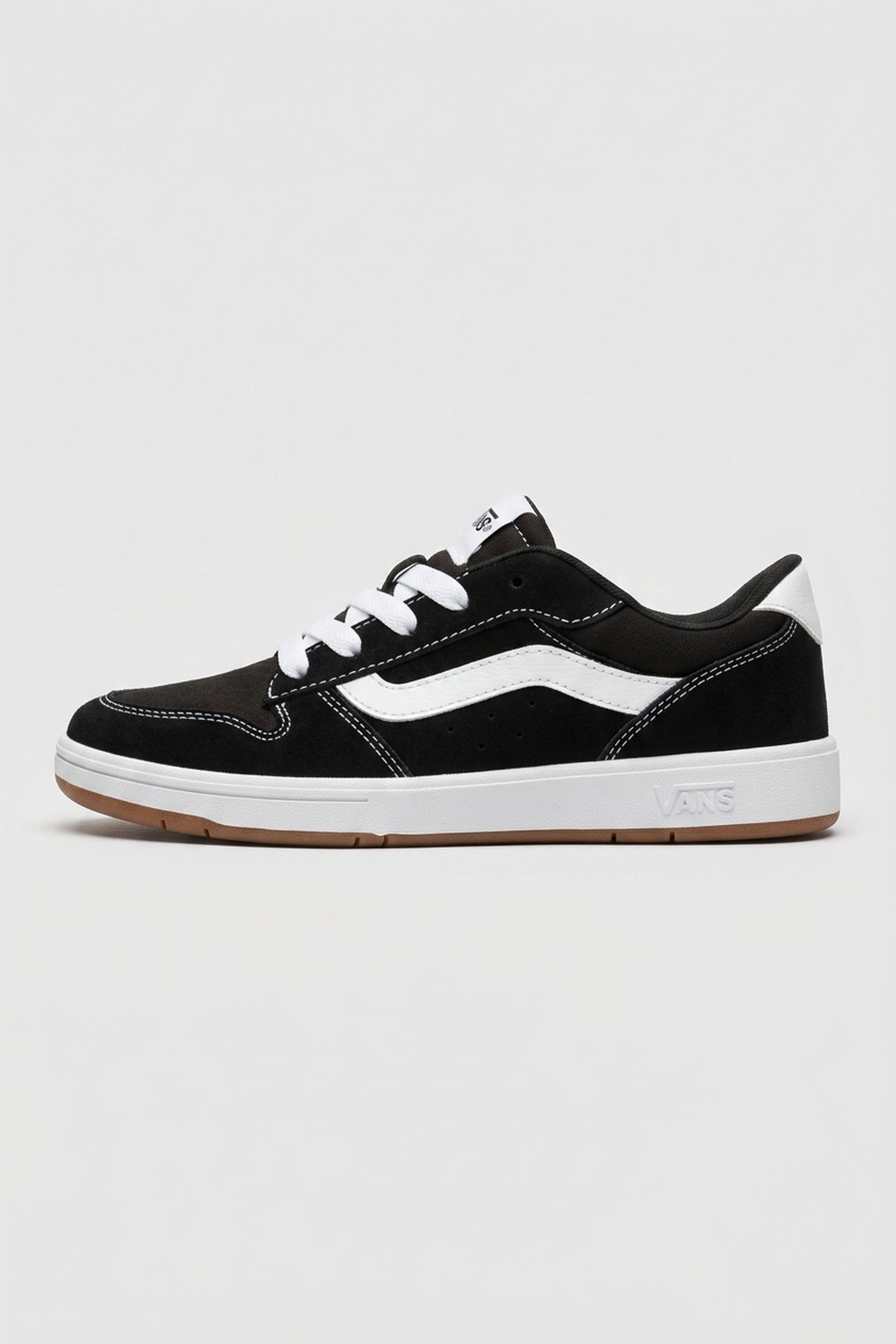 JUNIOR RYLAND LS SUEDE/CANVAS BLACK/WHITE 3