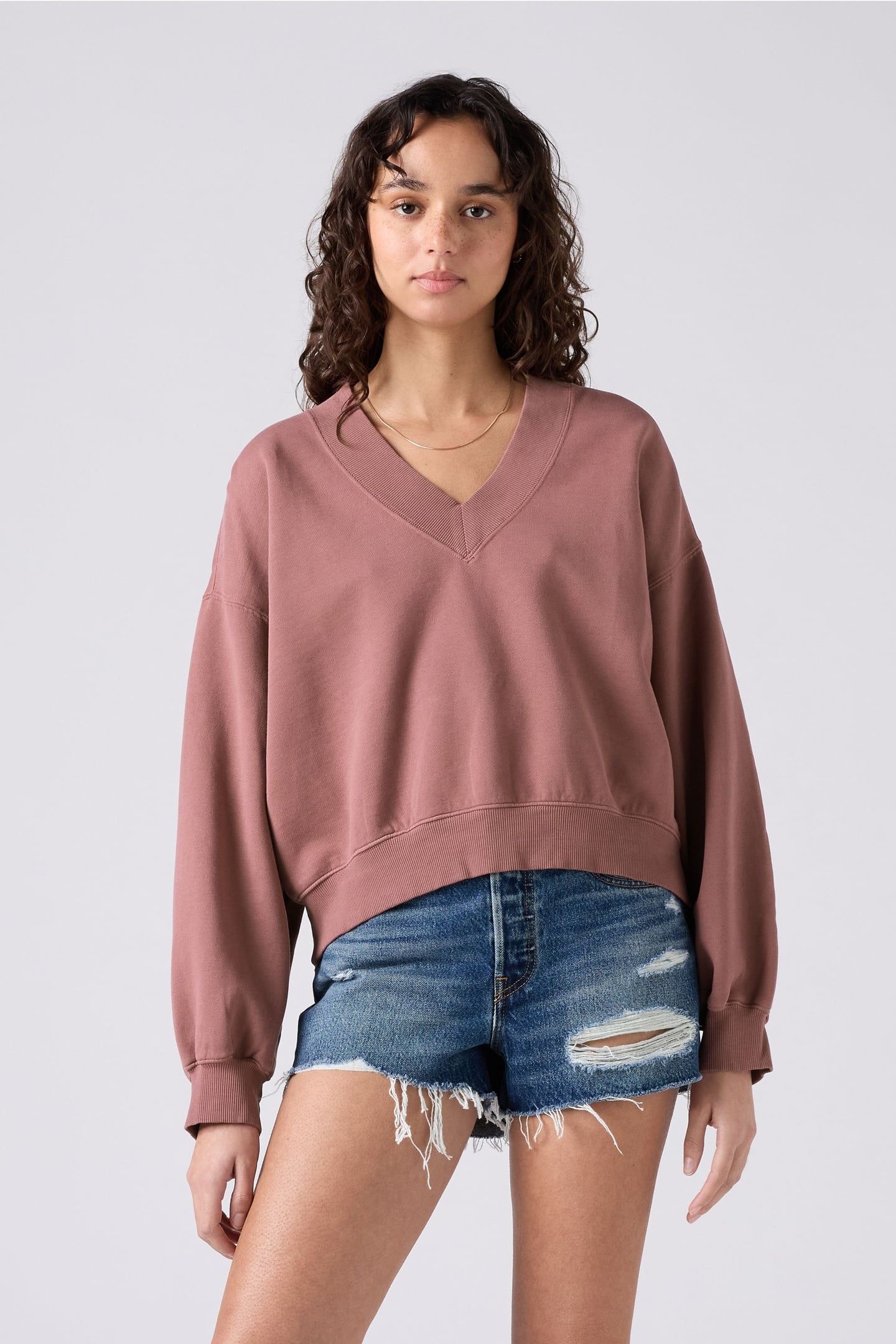 VINTAGE V-NECK SWEATSHIRT 1