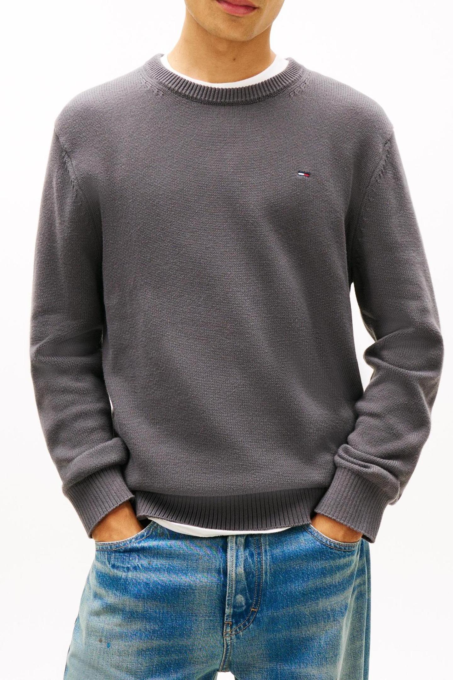 TJM SLIM ESSENTIAL SWEATER WASHED BLACK 1