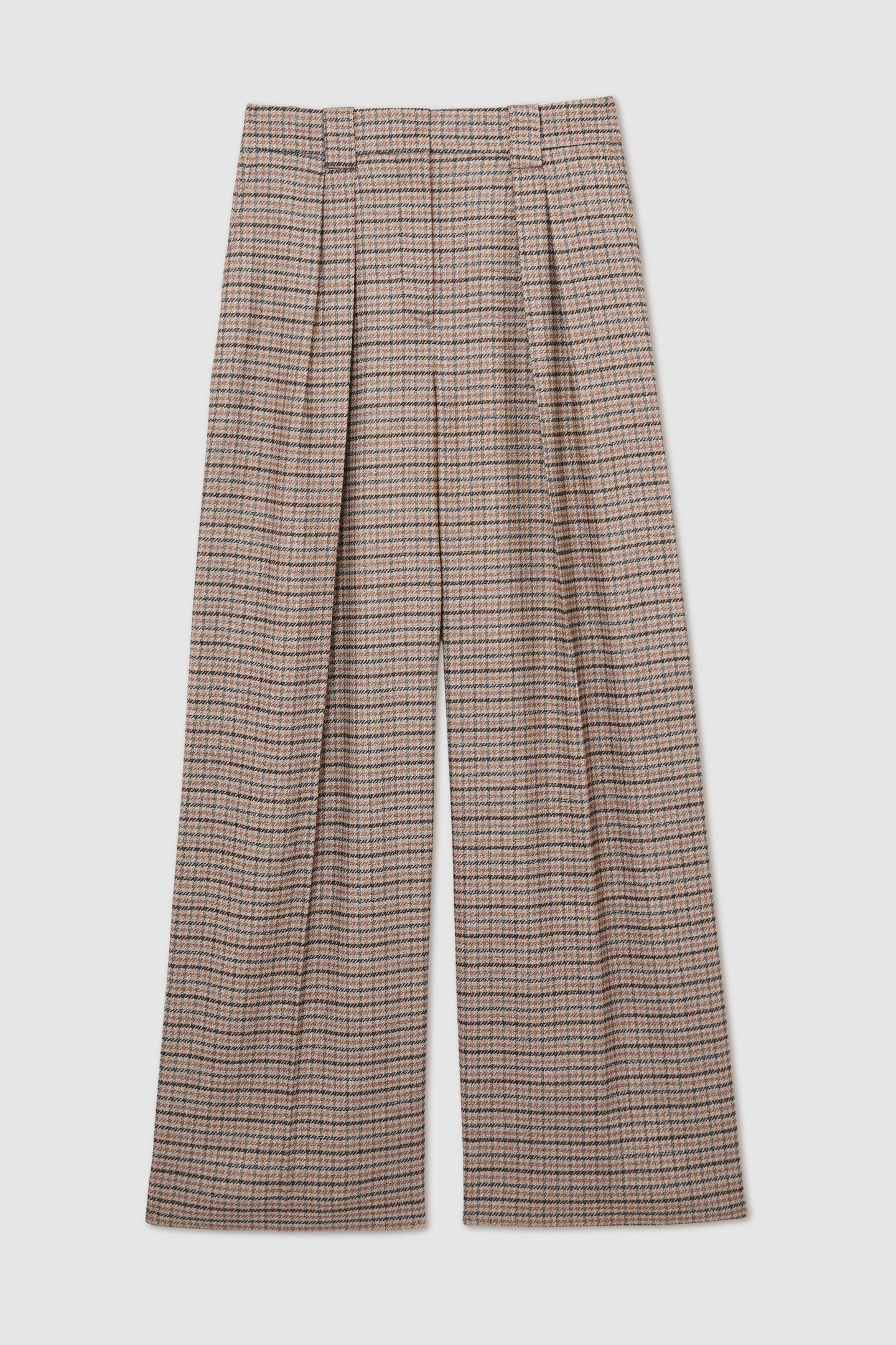 WIDE LEG CHECK TROUSER NEUTRAL CHECK 5