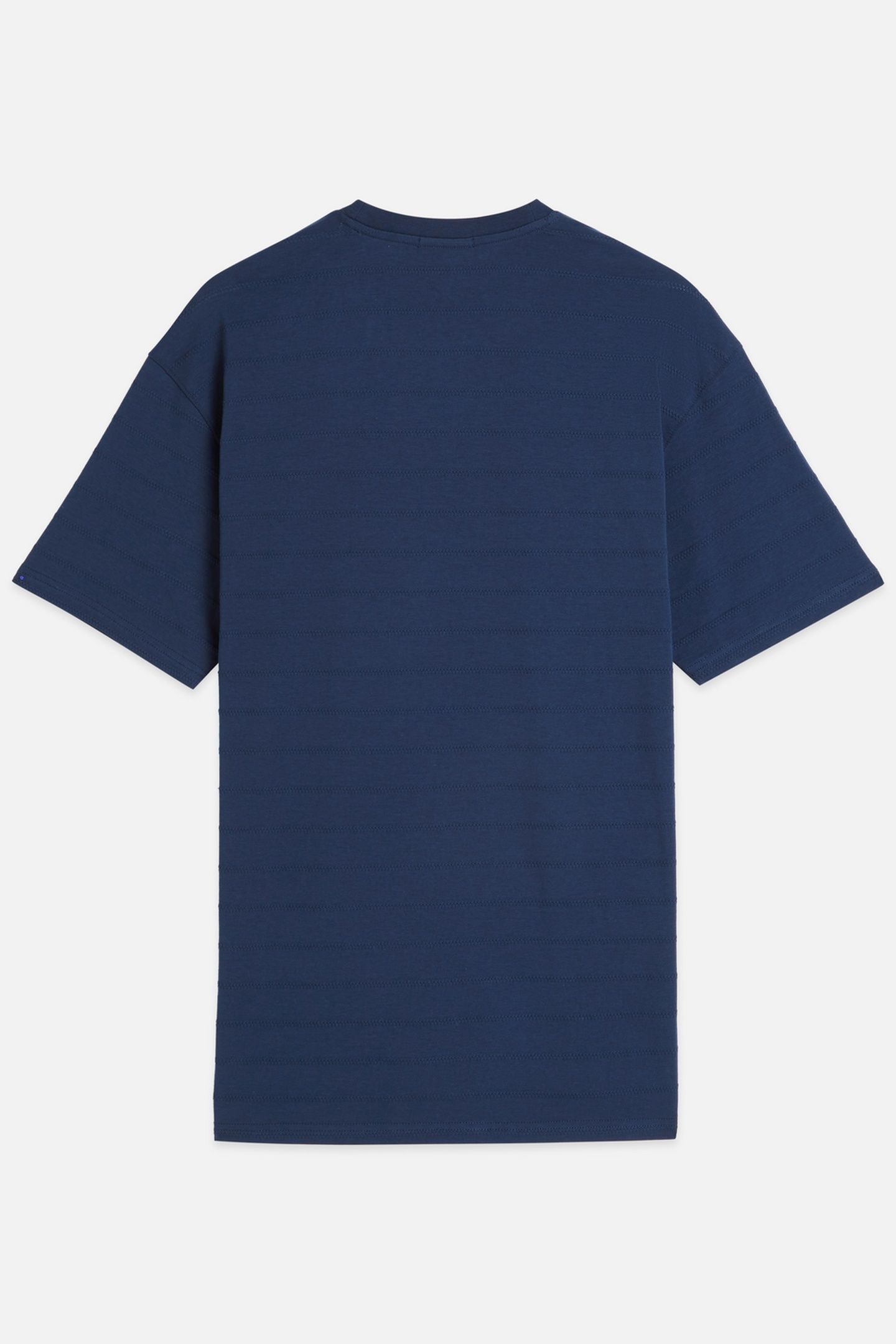 STRUCTURED JACQUARD RELAXED-FIT T-SHIRT NAVY 2