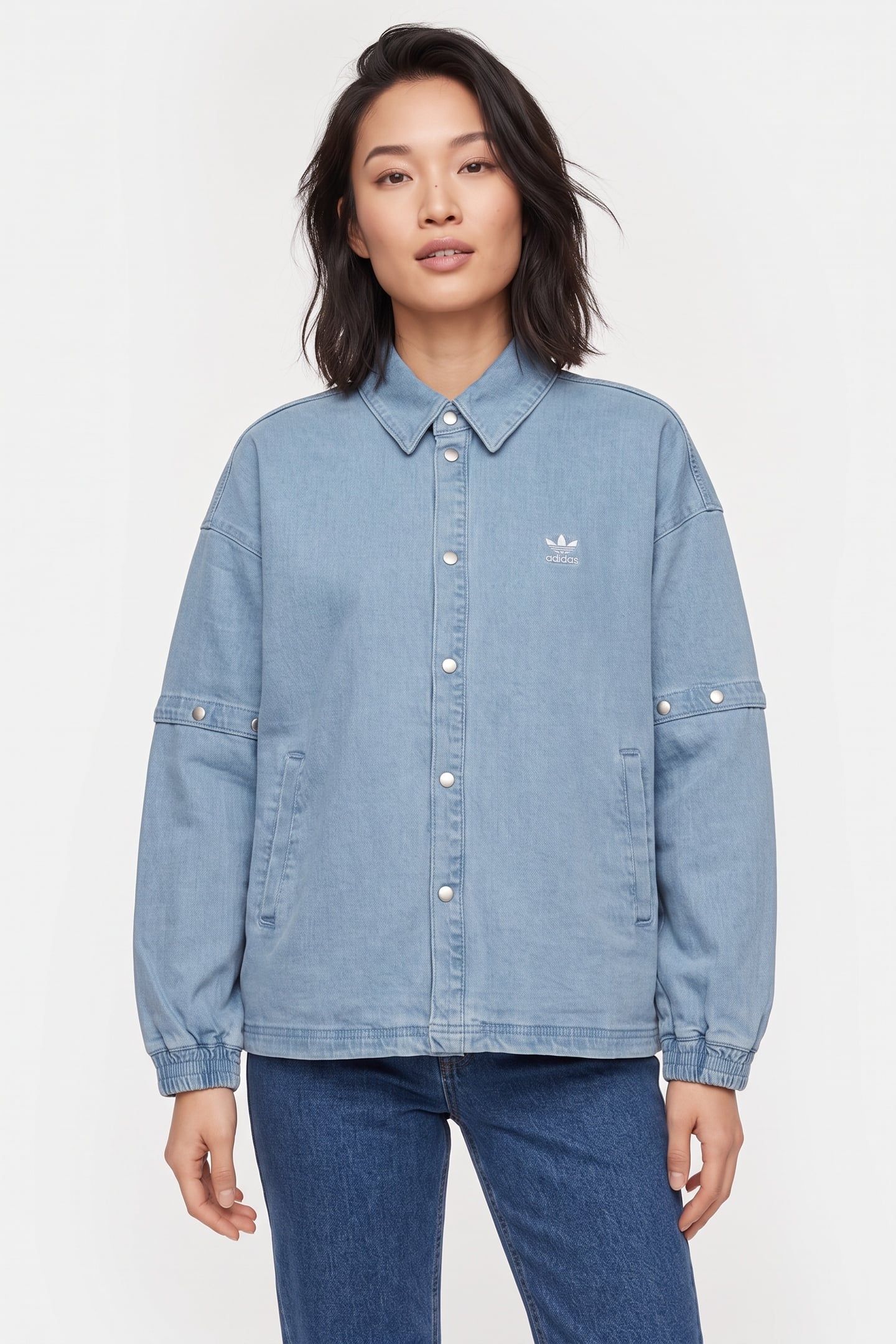 AO DENIM TRACK TOP WASHED OUT BLUE 1