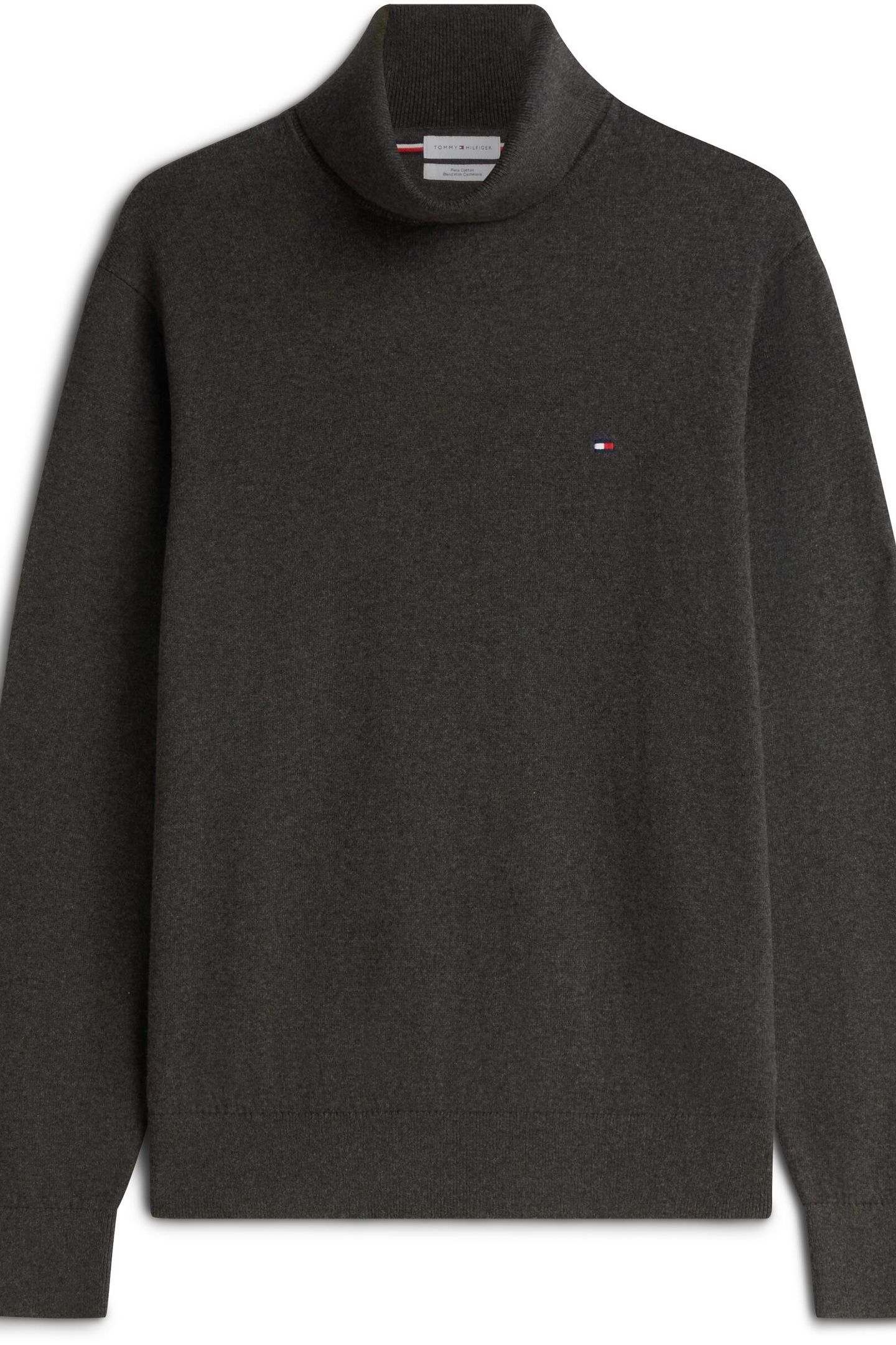 PIMA COTTON CASHMERE SWEATER DARK GREY HEATHER 1