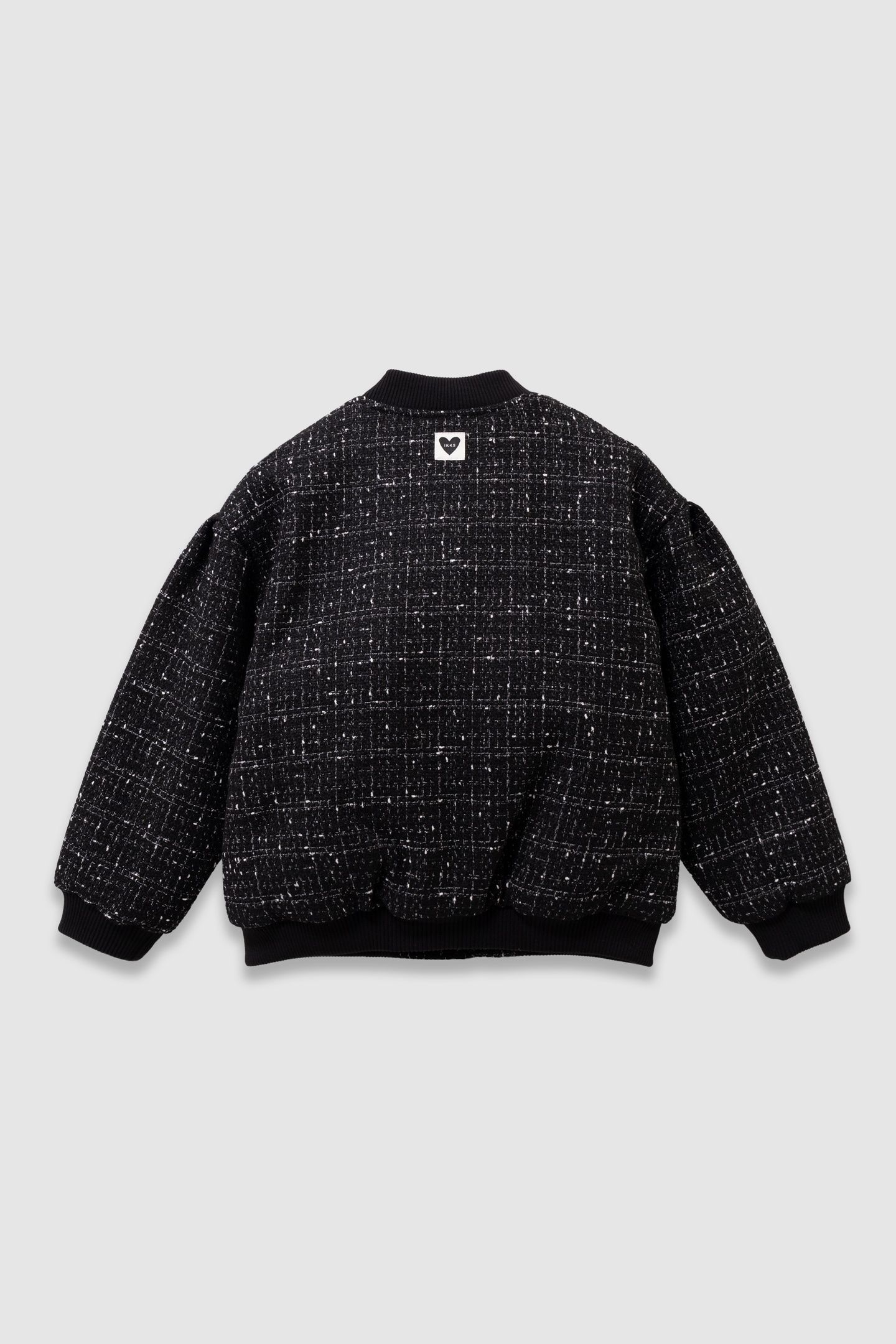 GIRLS’ BLACK TWEED-LOOK JACKET 2