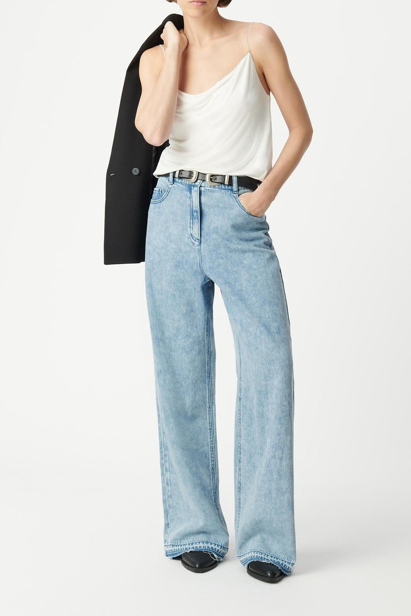 EDIE HIGH-WAISTED WIDE-LEG LIGHT BLUE JEANS 4