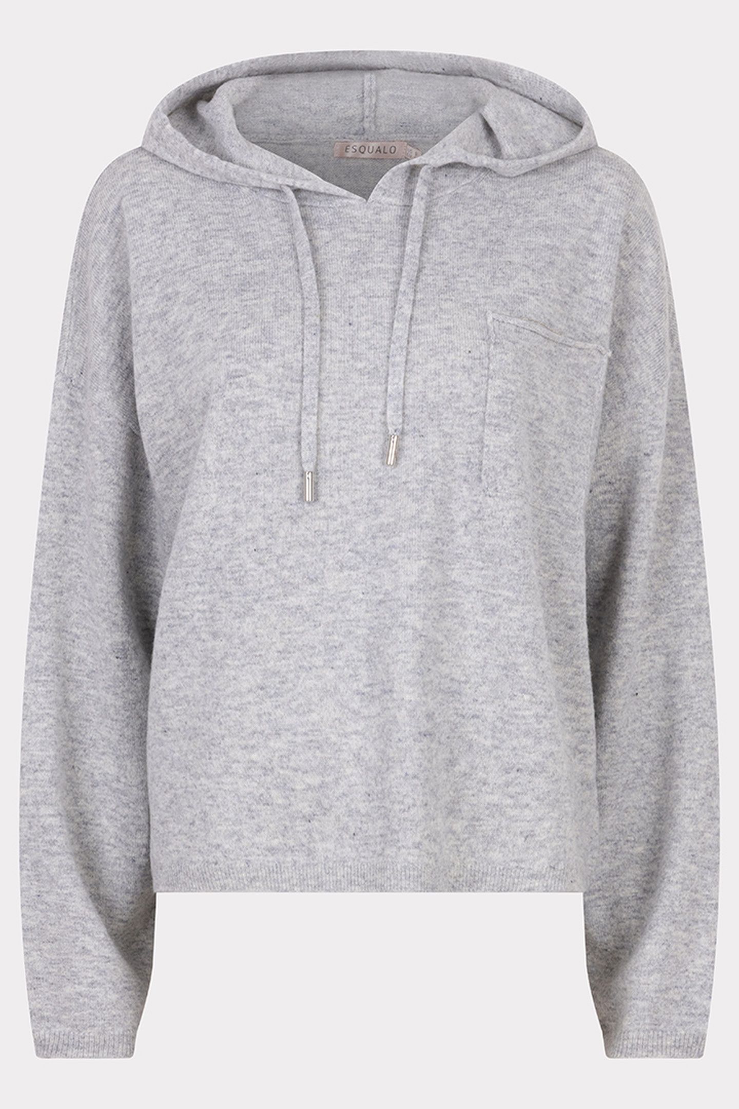 SWEATER HOODIE CHEST POCKET LIGHT GREY MELANGE 4