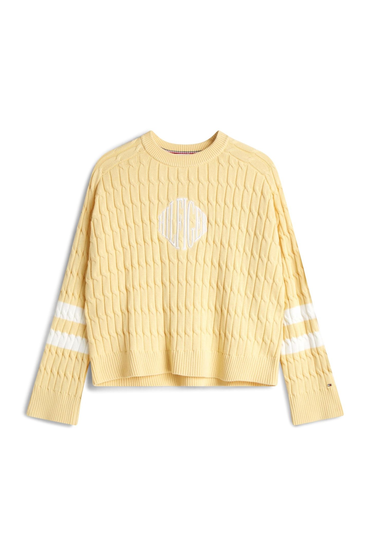 TEXTURED GRAPHIC C-NECK ZESTY YELLOW 1