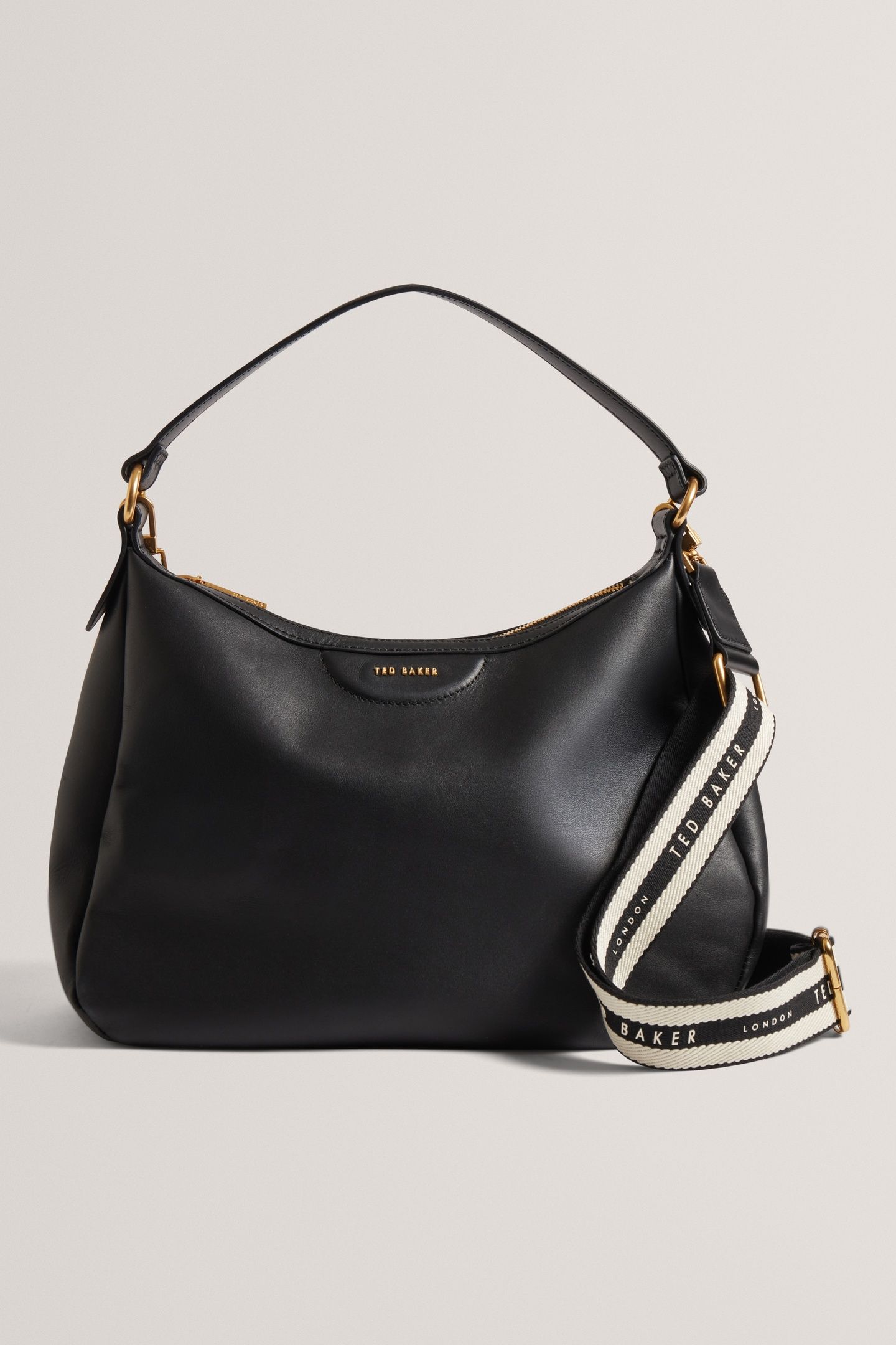 WEBBING SLOUCHY HOBO BAG BLACK 1