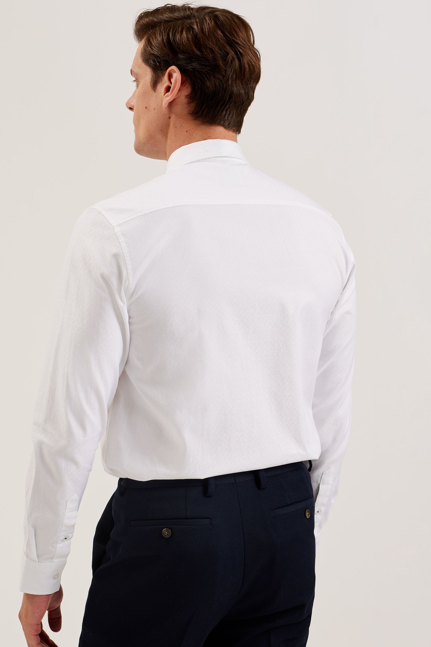 ANSHIL LS REGULAR JACQUARD SHIRT WHITE 3