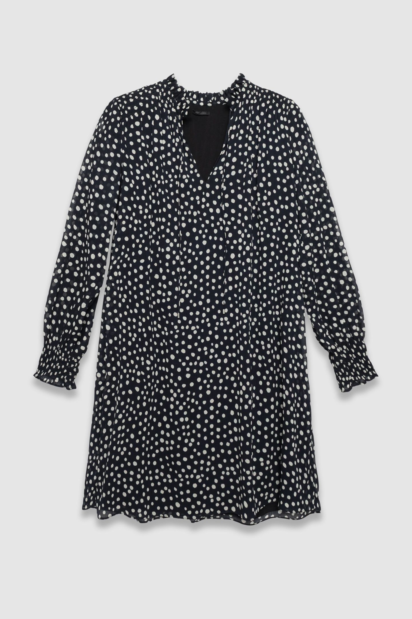 NAVY POLKA DOT PRINT SHORT DRESS 4
