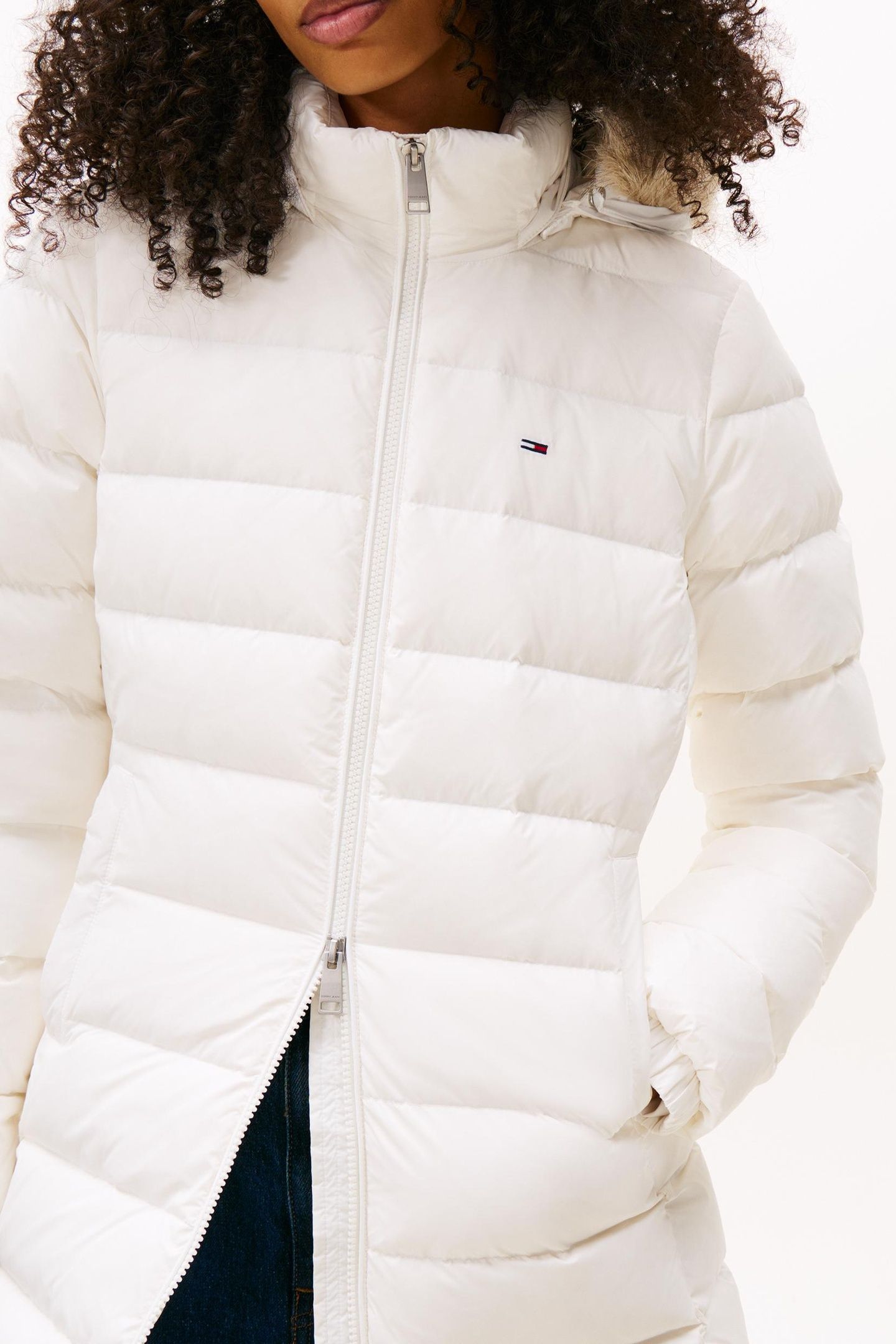 ESSENTIAL HOODED COAT WHITE 6