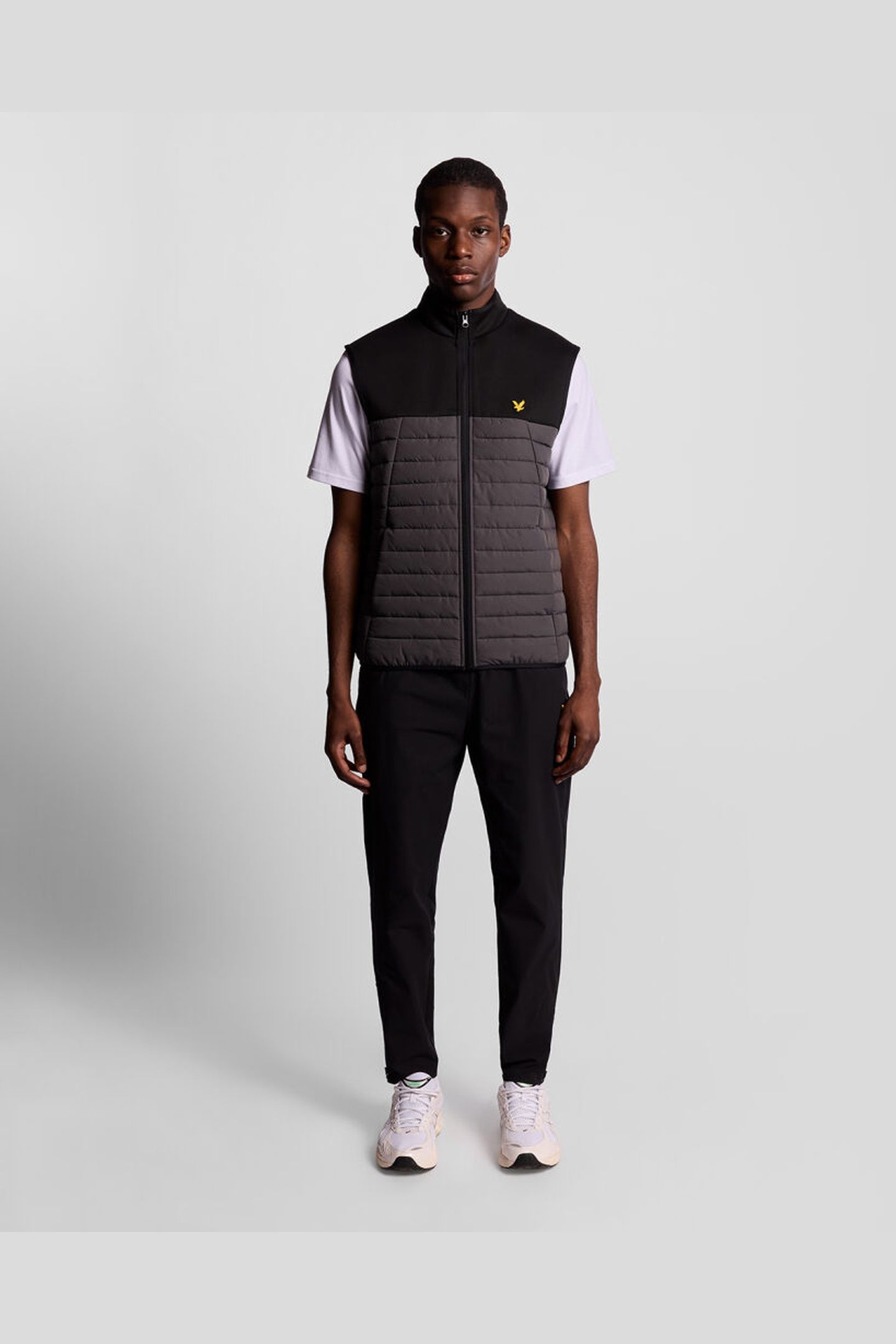 SPORTS FLEECE HYBRID GILET JET BLACK/GRANITE 3