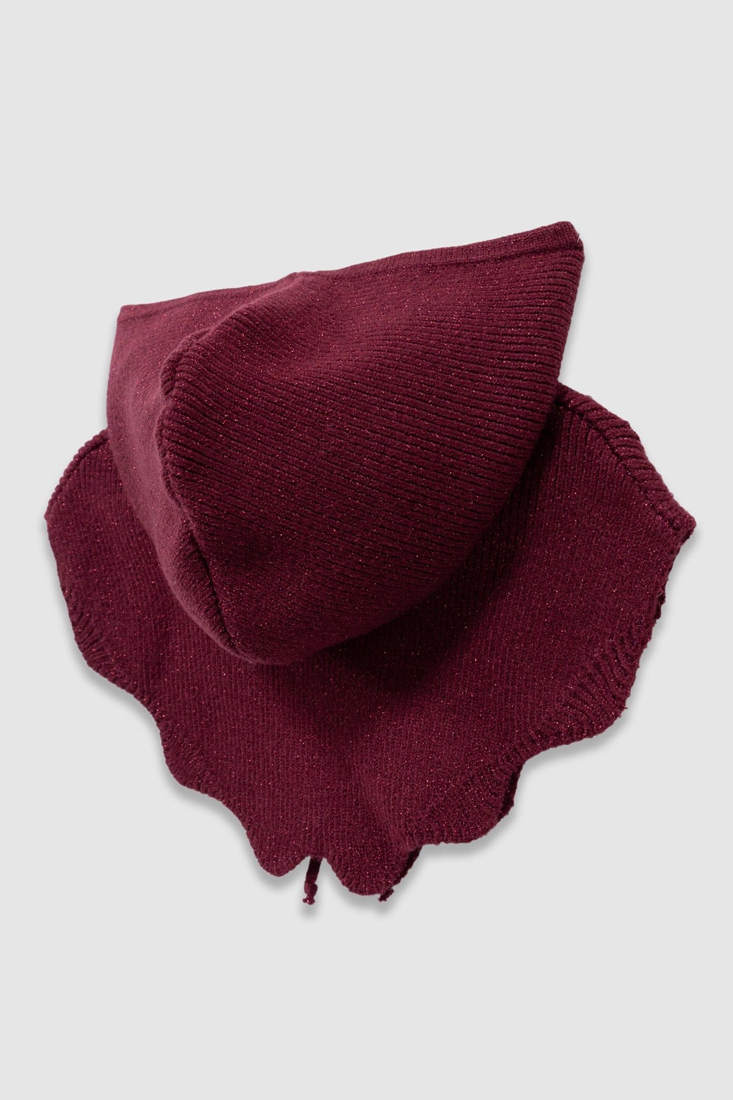 GIRLS’ PINK GLITTERY KNIT COWL WITH BOW DECOR 3