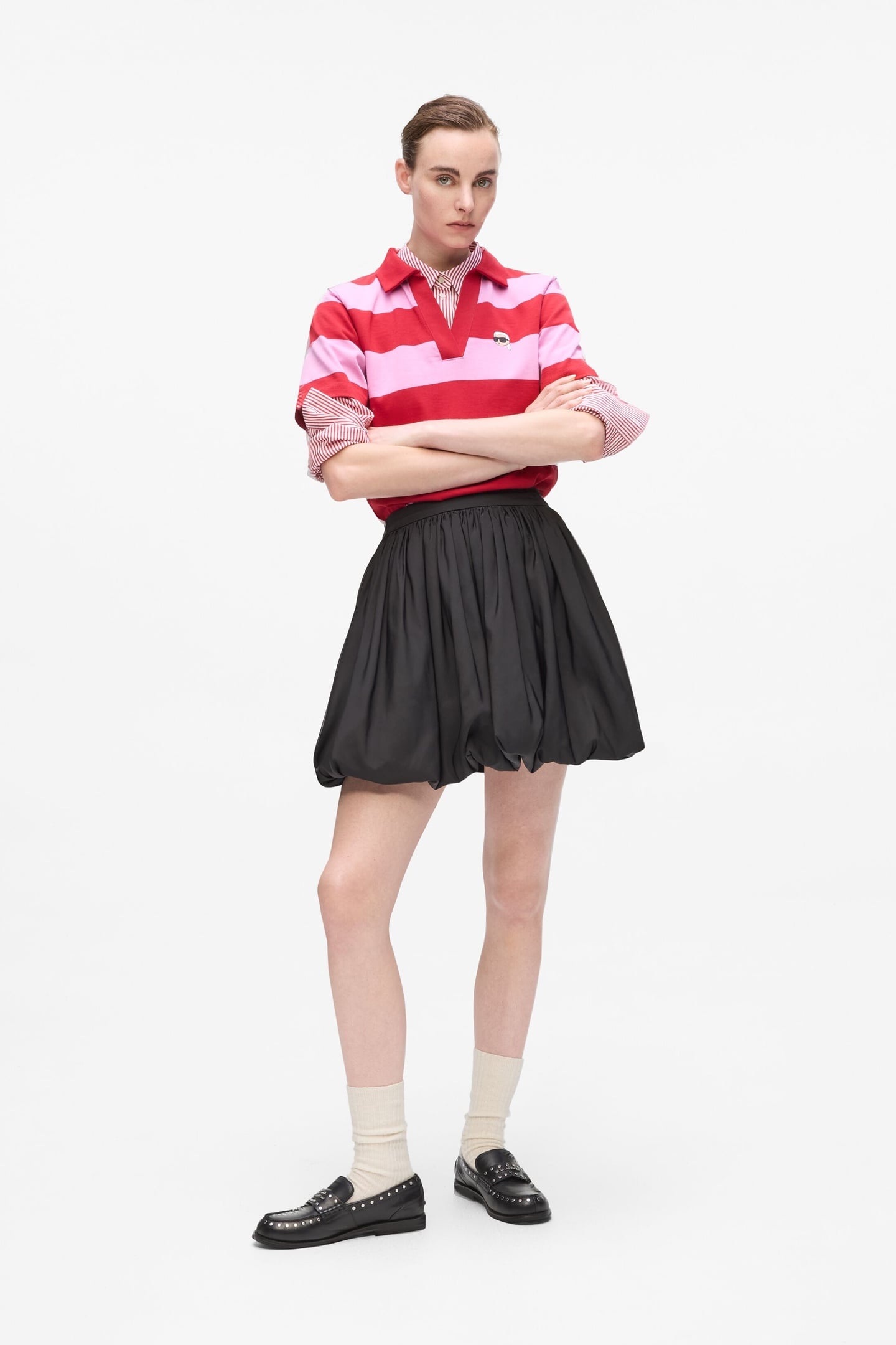 TAFFETA SKIRT BLACK 1