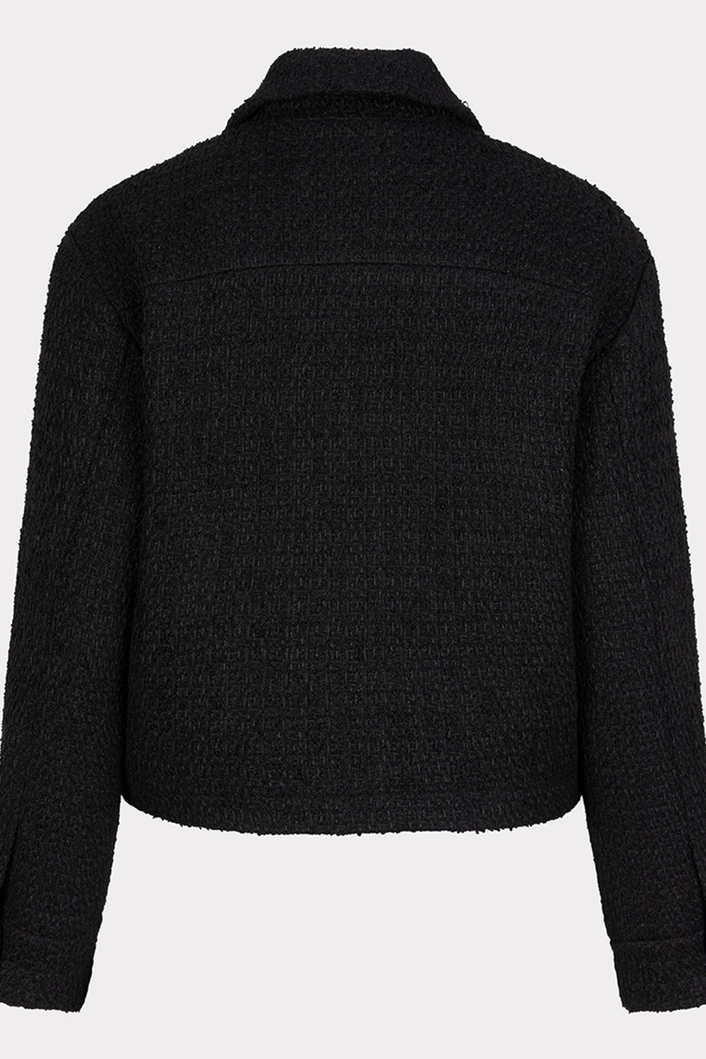 JACKET SOLID TWEED FANCY BUTTONS BLACK 5