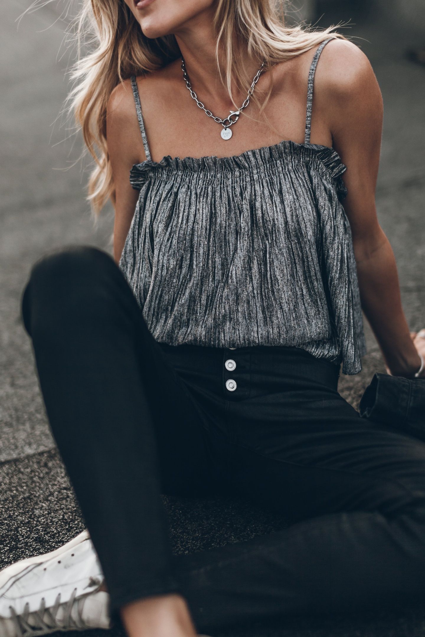 THE SILVER RUFFLE TOP 2