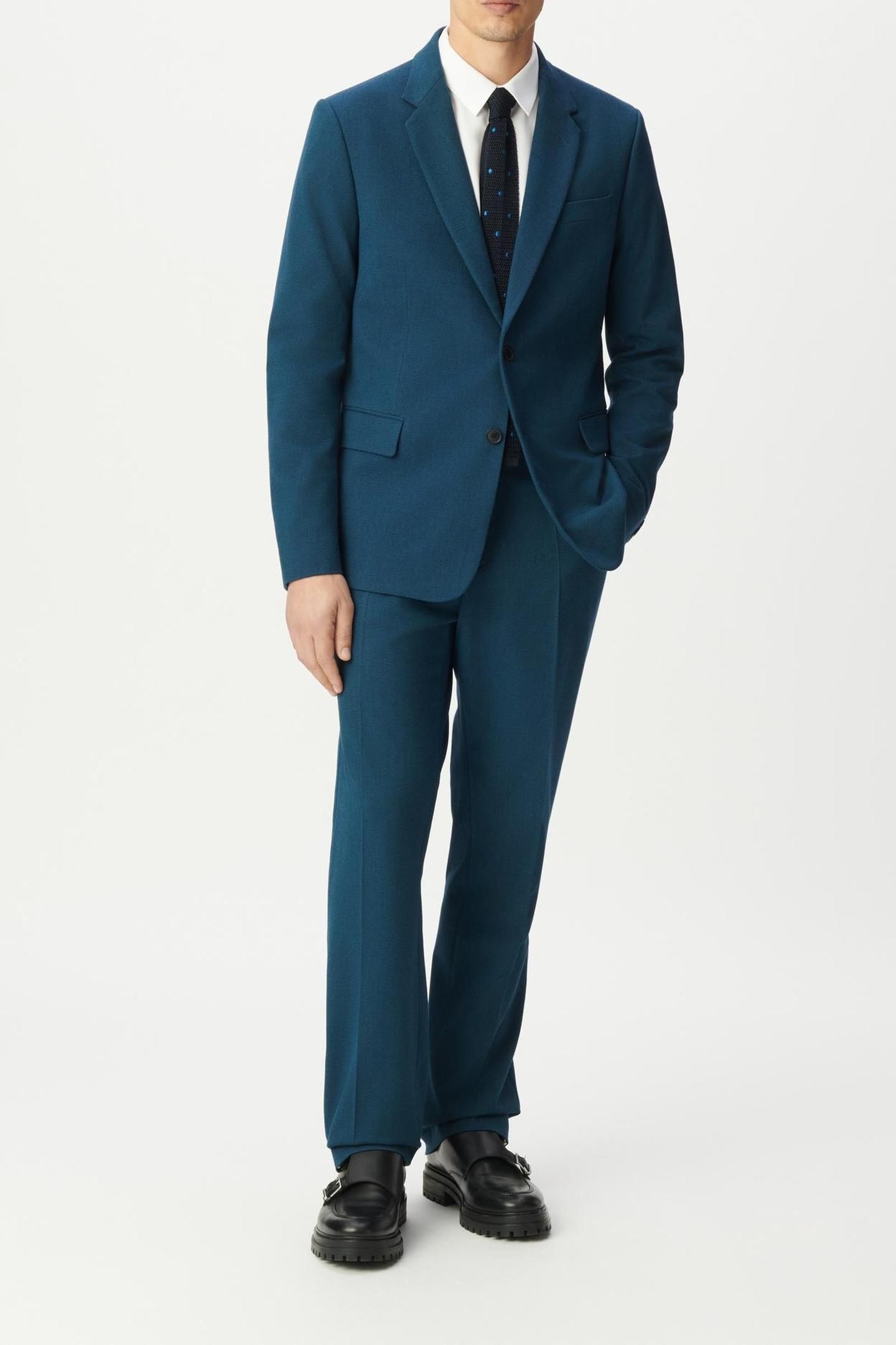 BLUE SEMI-PLAIN SUIT JACKET 3
