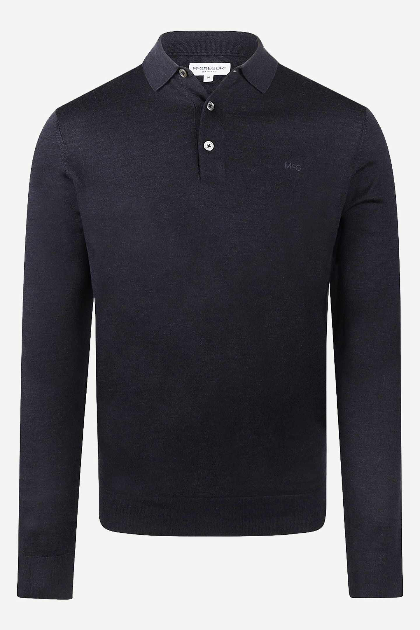 FINE MERINO L/S POLO NAVY 6