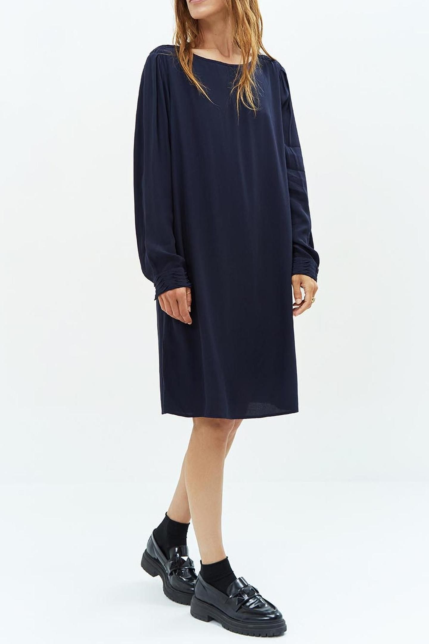 ROKHA _ STRAIGHT NAVY DRESS 4