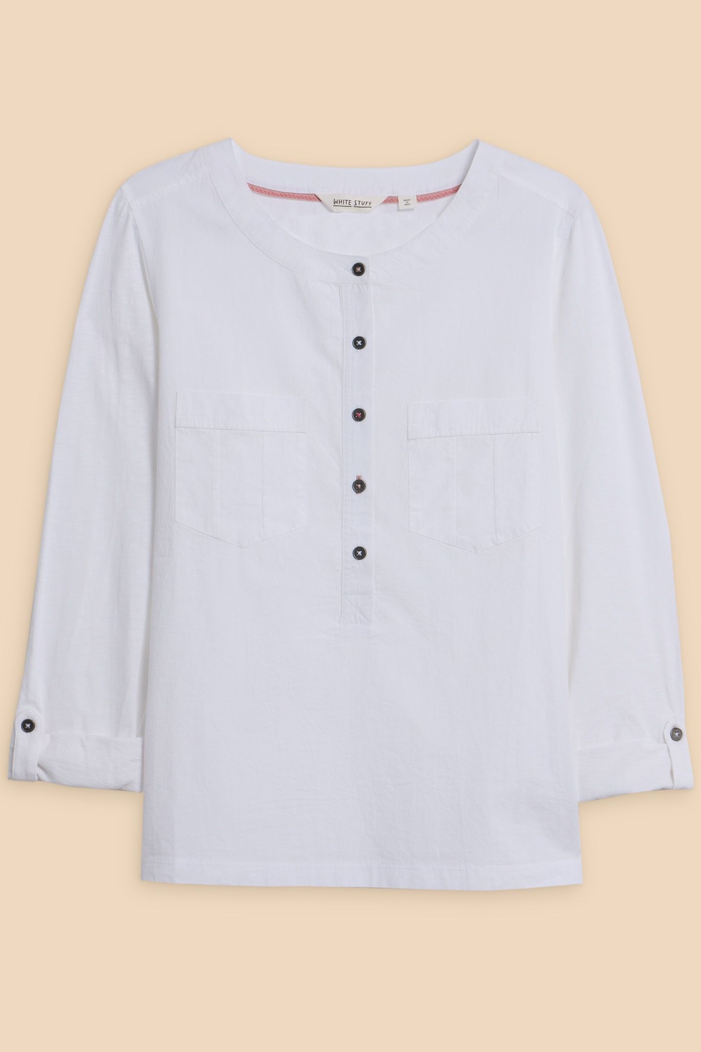 MACLEY MIX SHIRT PALE IVORY 3
