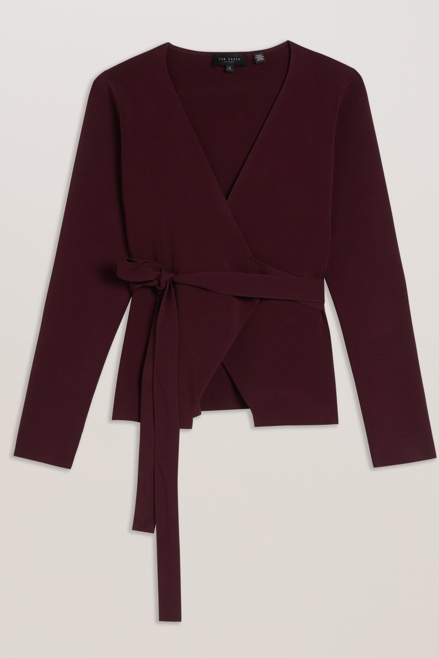 NAYOMEE LONGLINE WRAP CARDIGAN RED 3