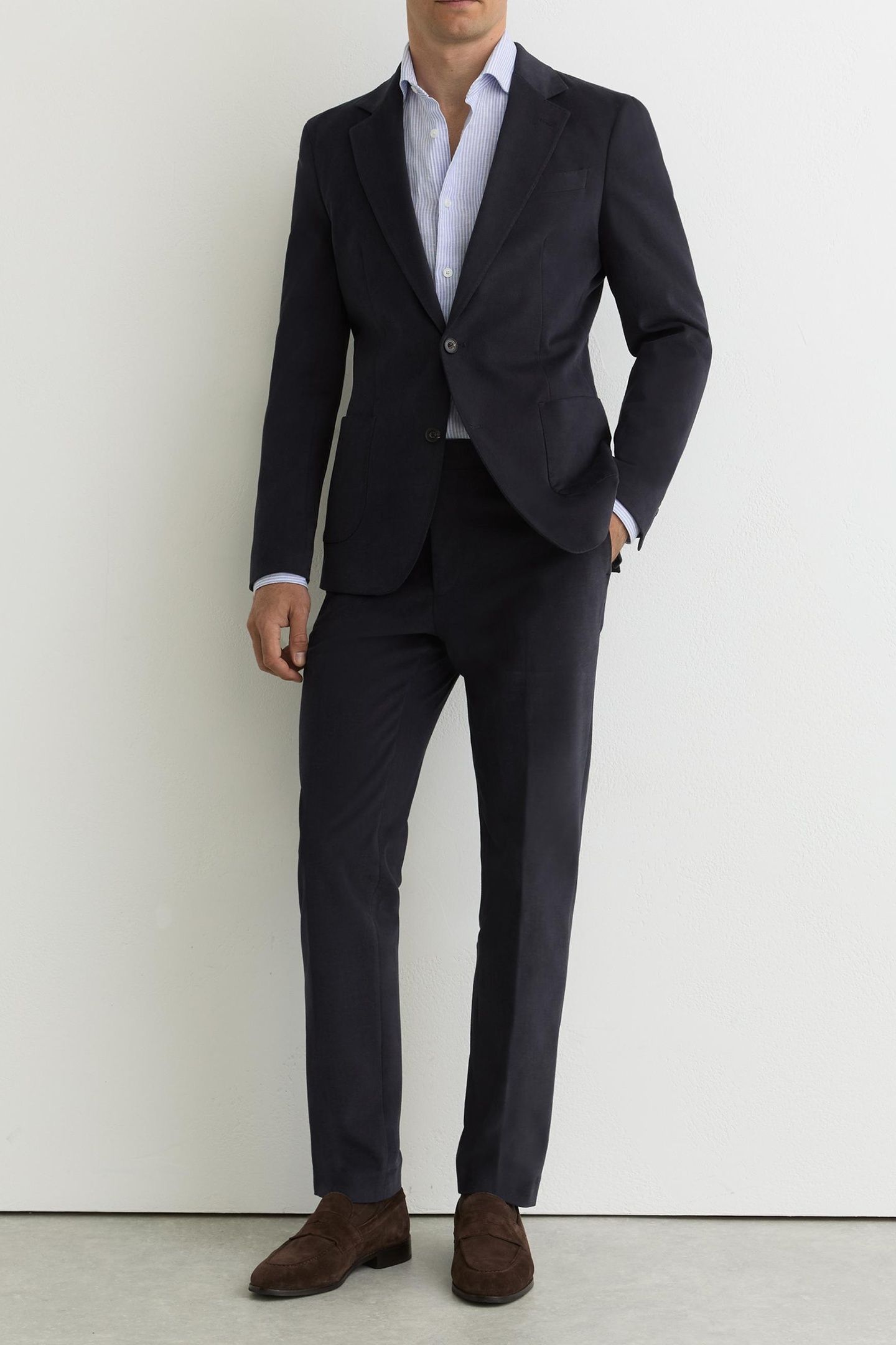 SB 2B NOTCH BRUSHED TWILL BLAZER NAVY 3