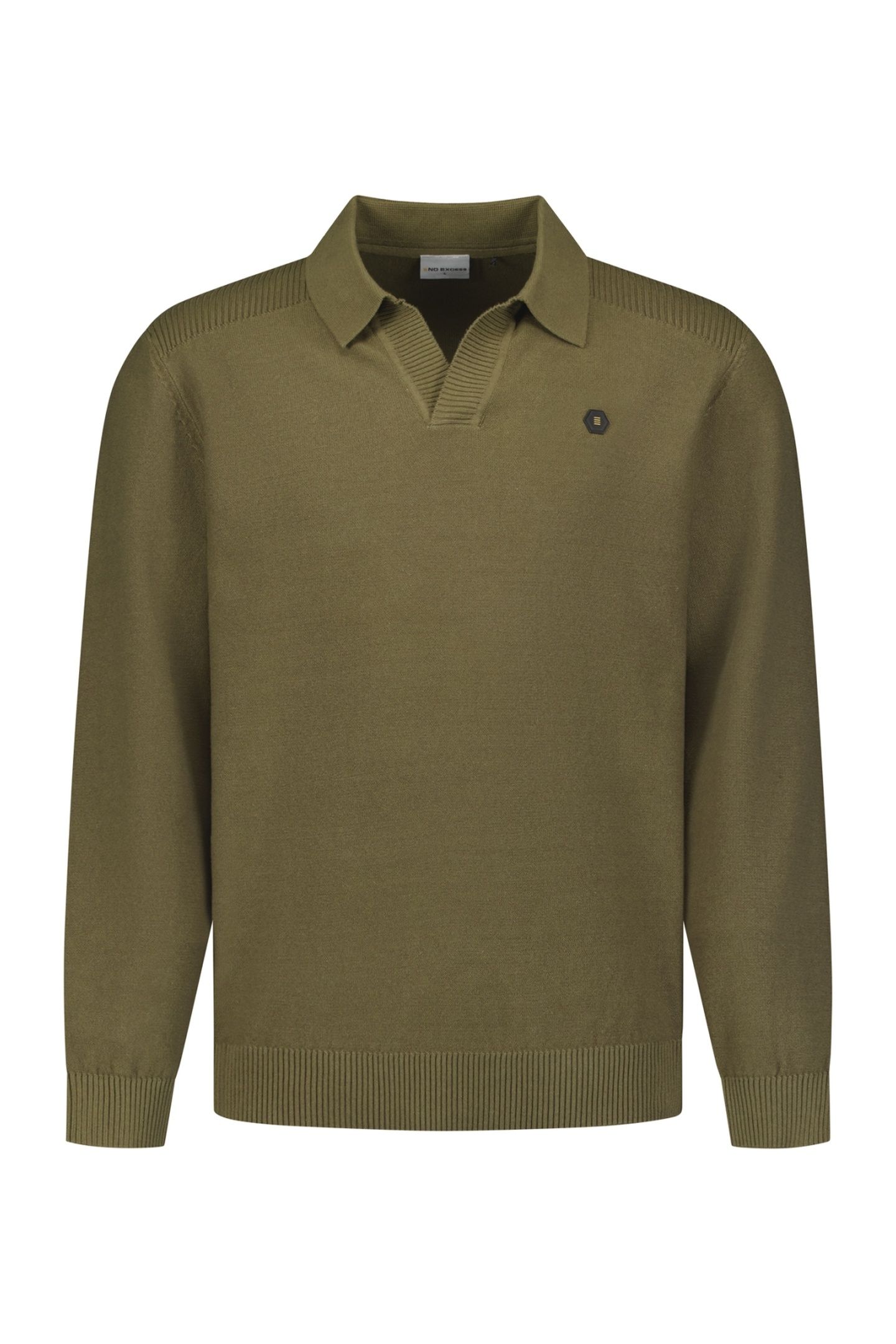 PULLOVER V-COLLAR SHOULDER DETAIL MOSS 5