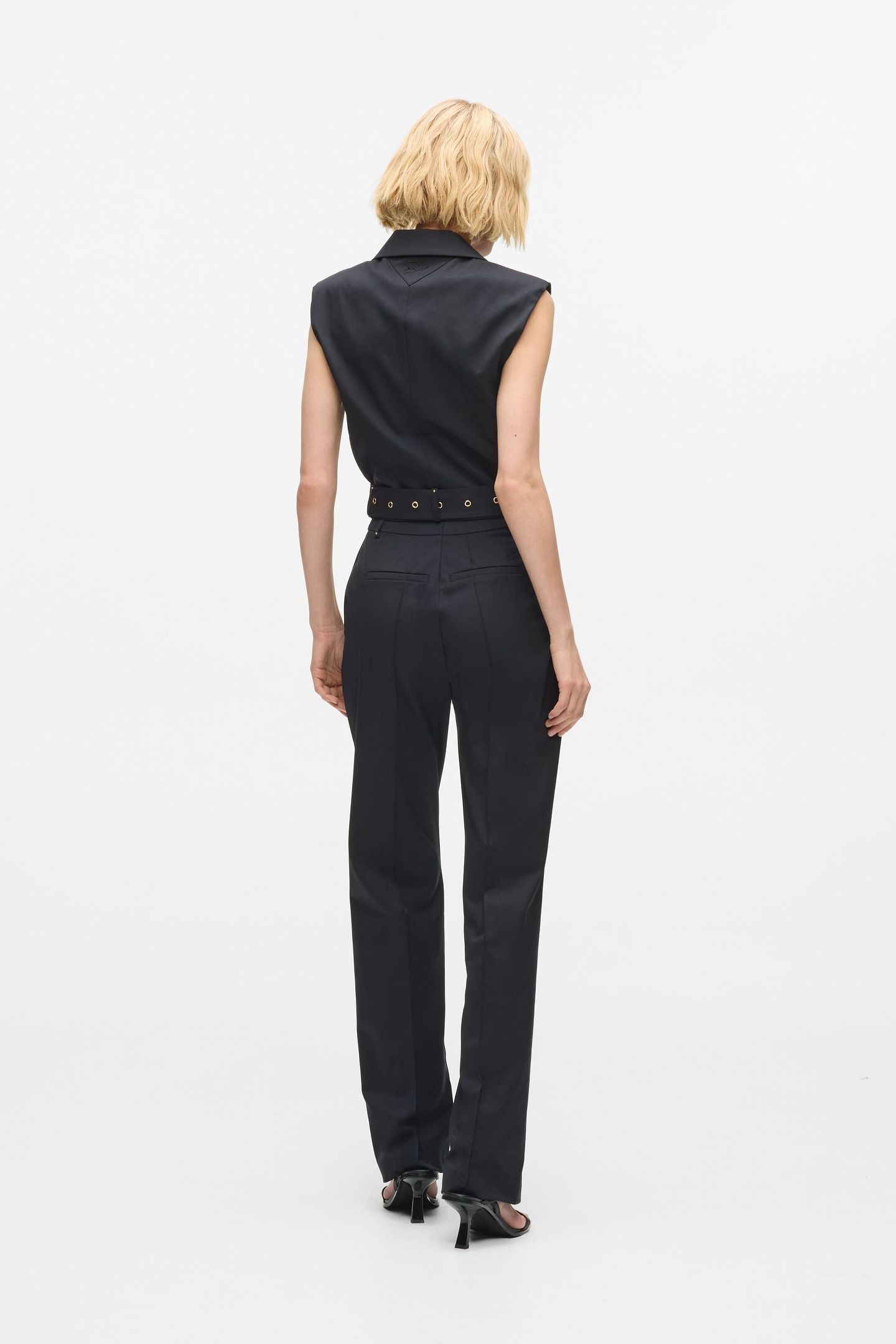 MINI STUD DETAIL PANTS BLACK 3