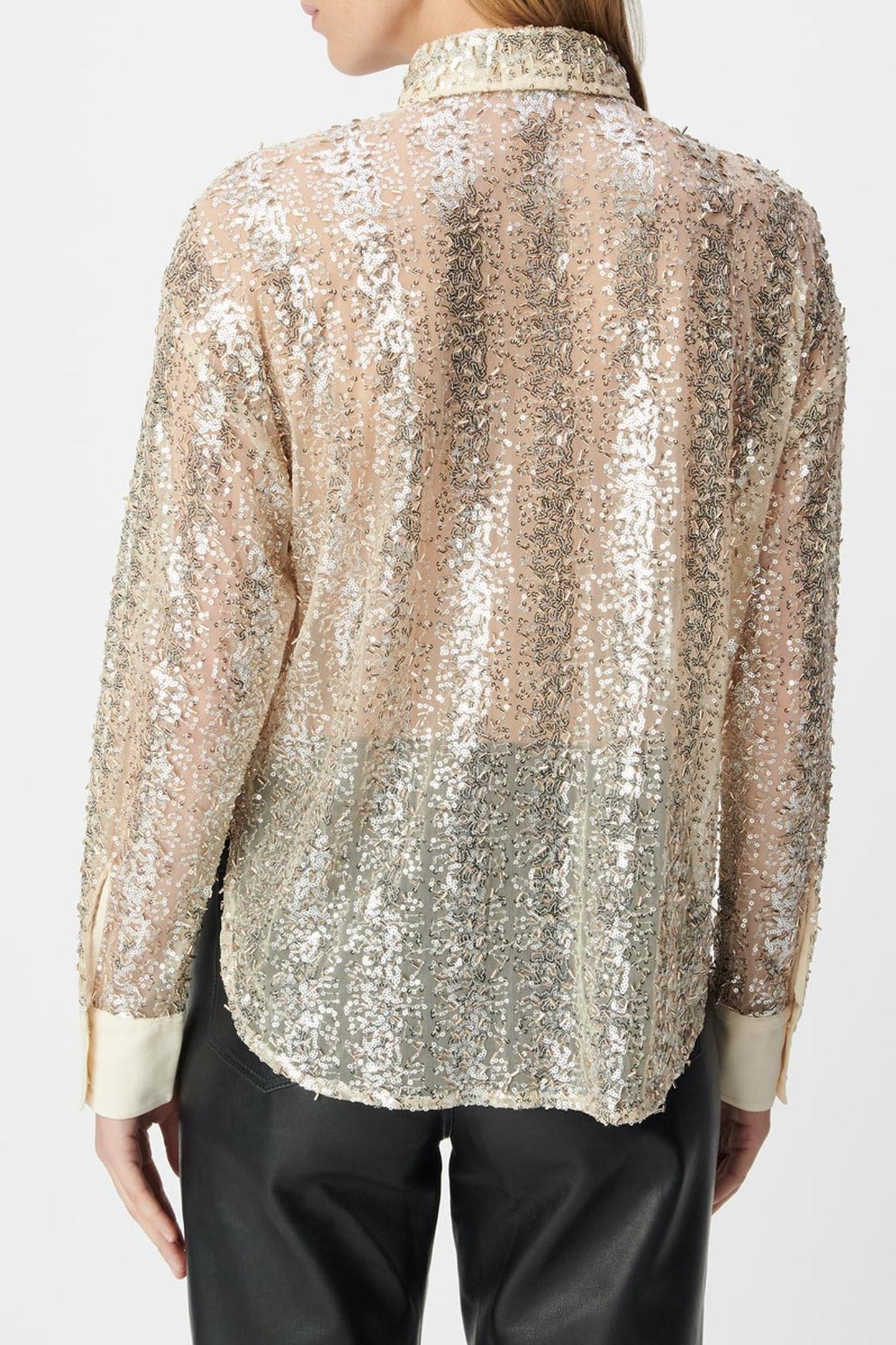 GOLD BEAD AND SEQUIN-EMBROIDERED SHIRT 2