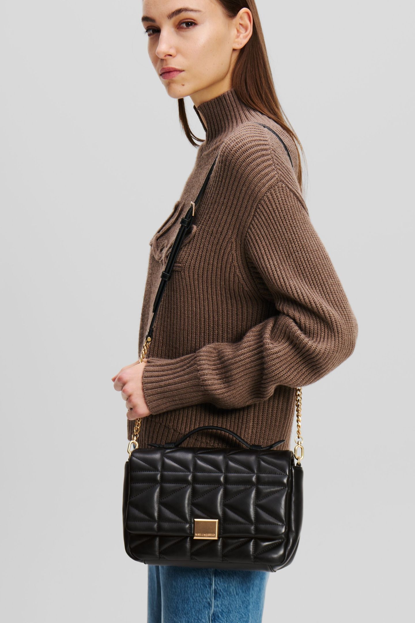 KUILT TOP HANDLE CROSSBODY BLACK 1