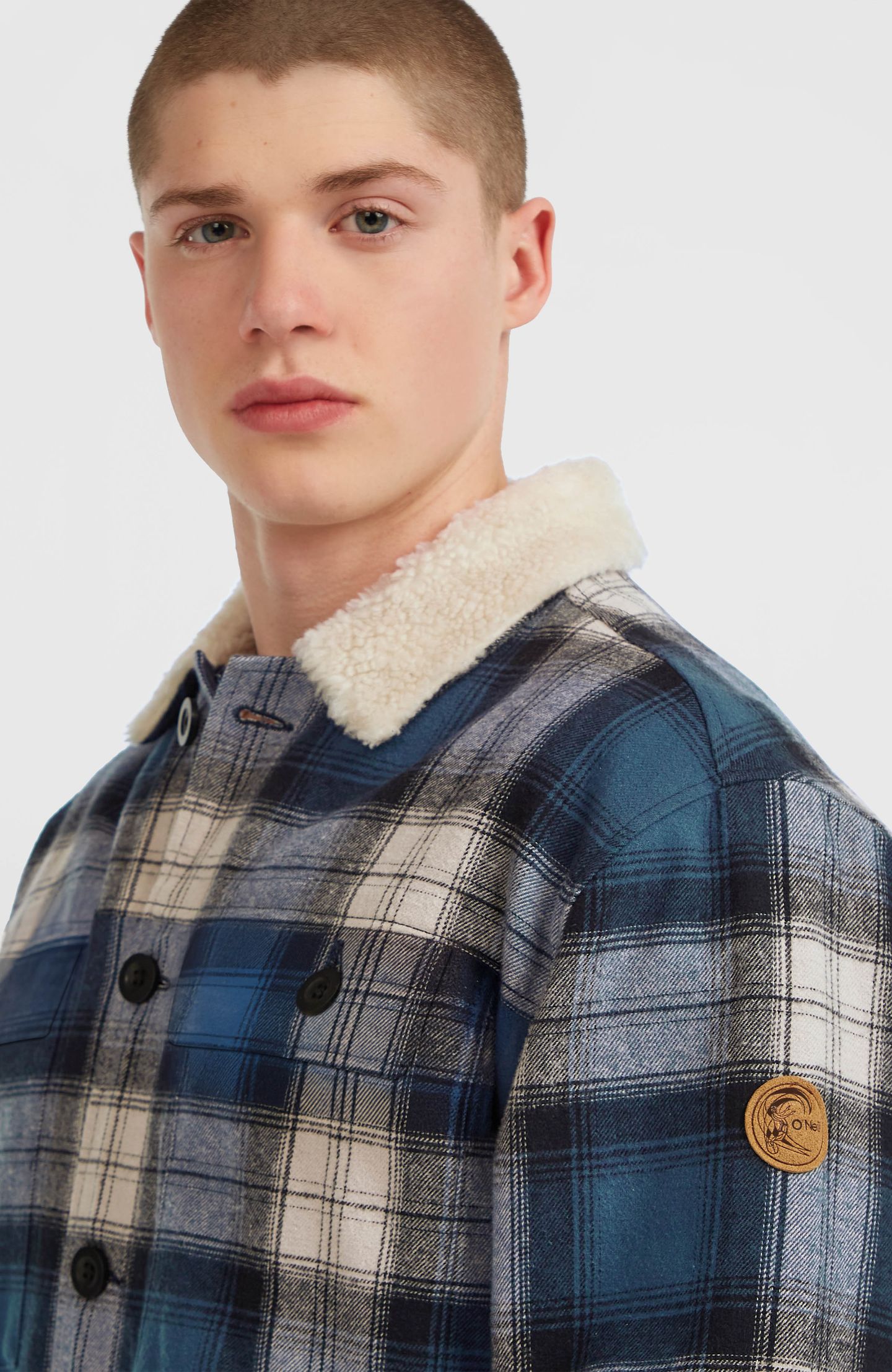 O'RIGINALS FLEECE LINED JACKET MOZART BLUE CHECK 7