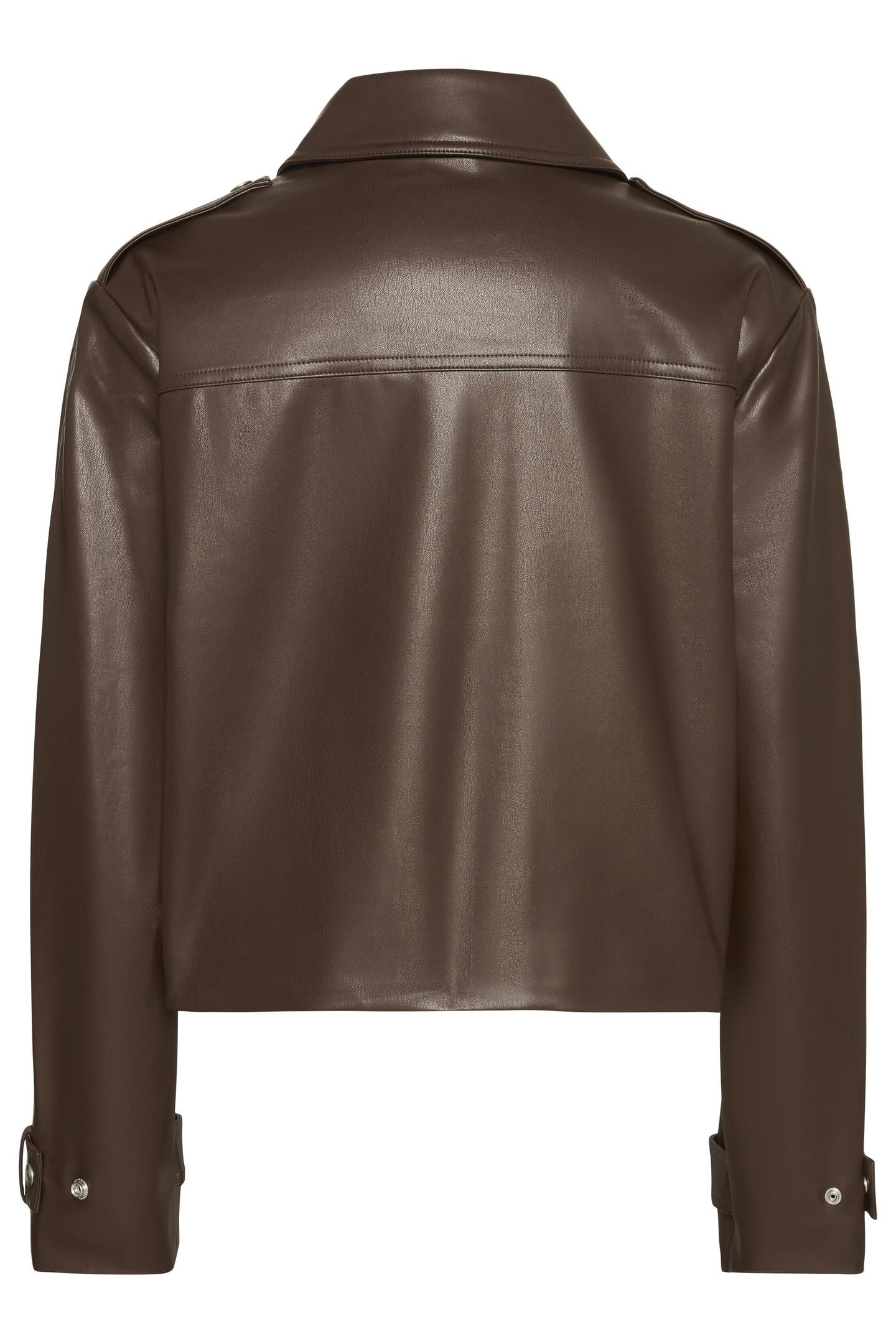 LEATHER MOTO JACKET RICH BROWN 2