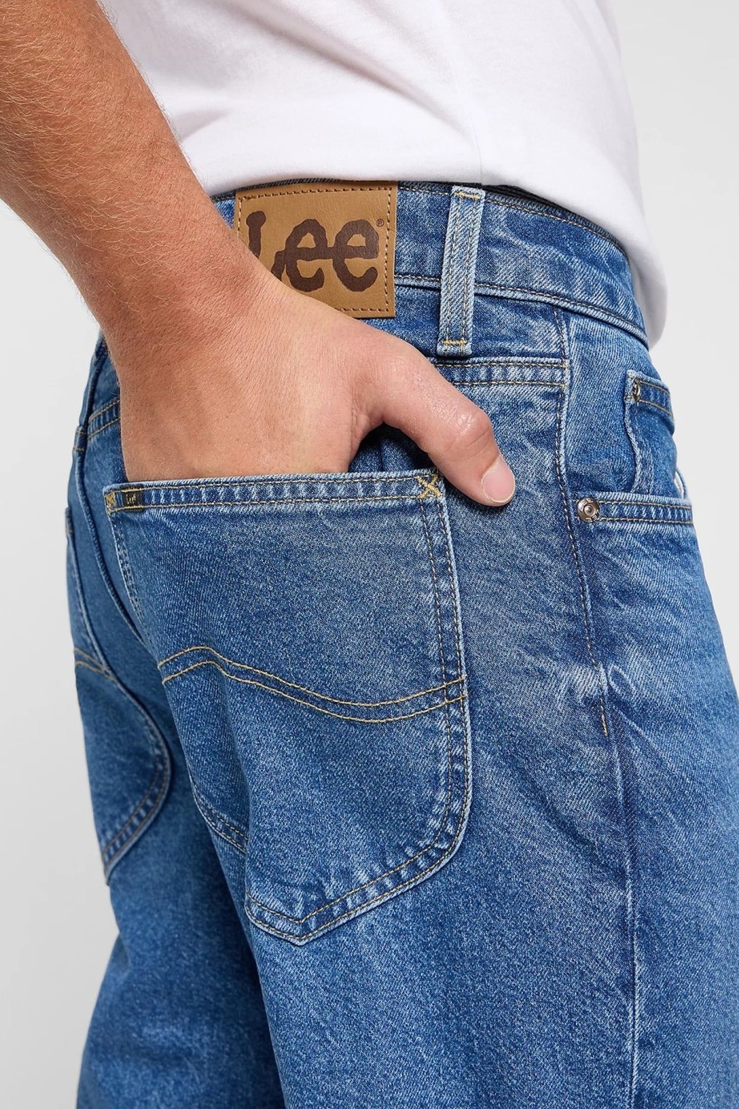 WEST BLUE BEAM REGULAR STRAIGHT JEANS DENIM BLUE 4