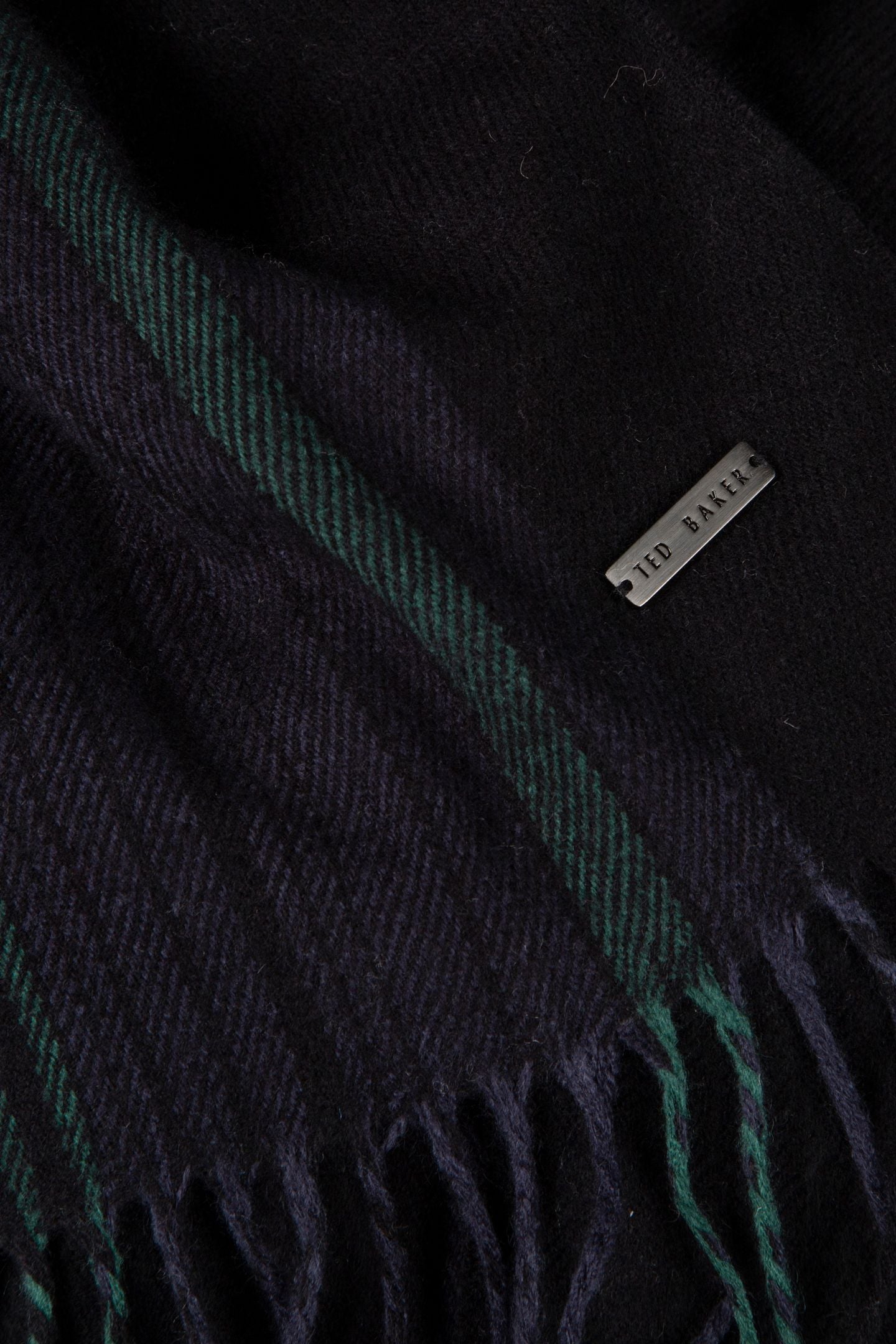 PRINTED WEAVE SCARF BLACK 4