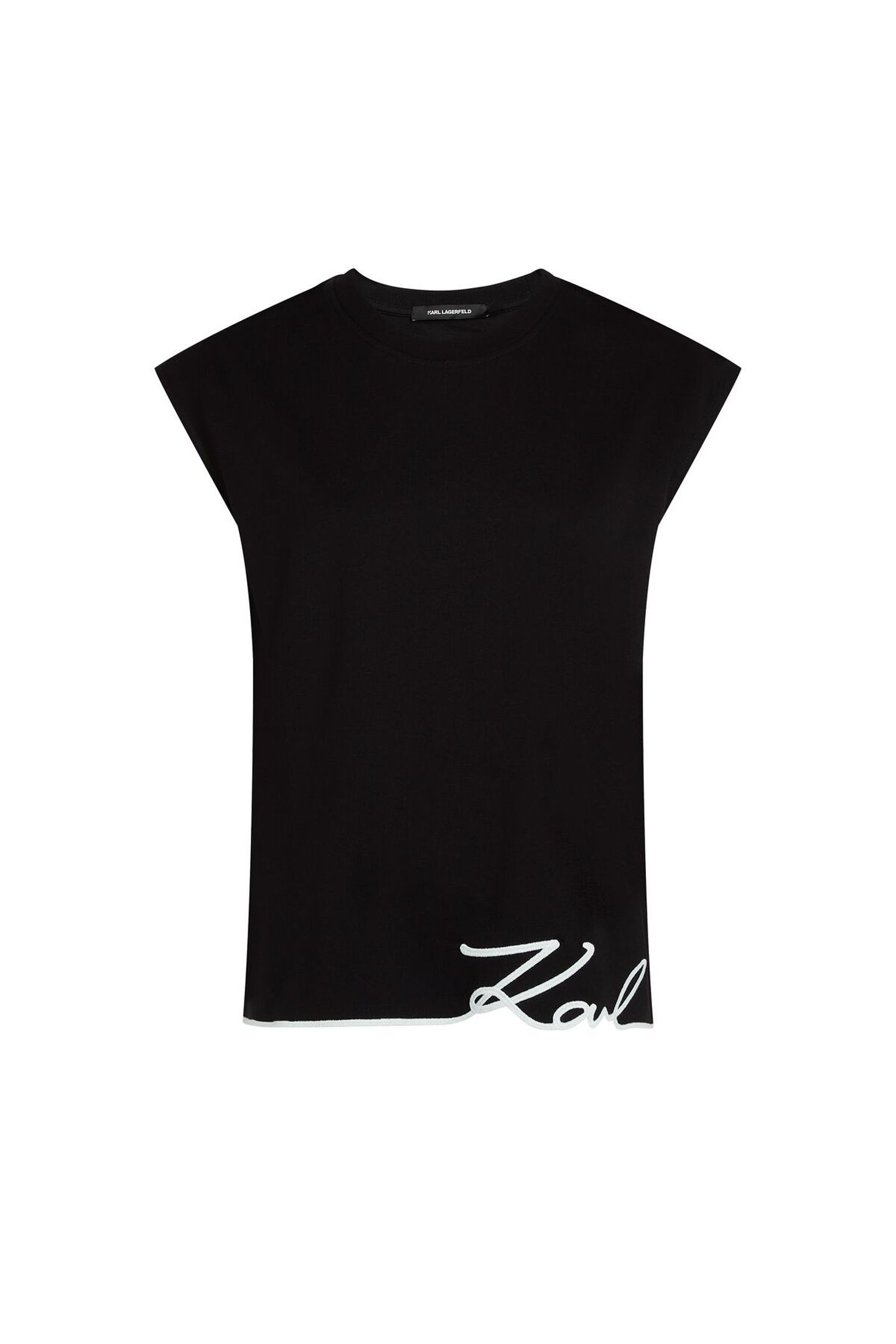 SIGNATURE HEM TANK TOP BLACK 4