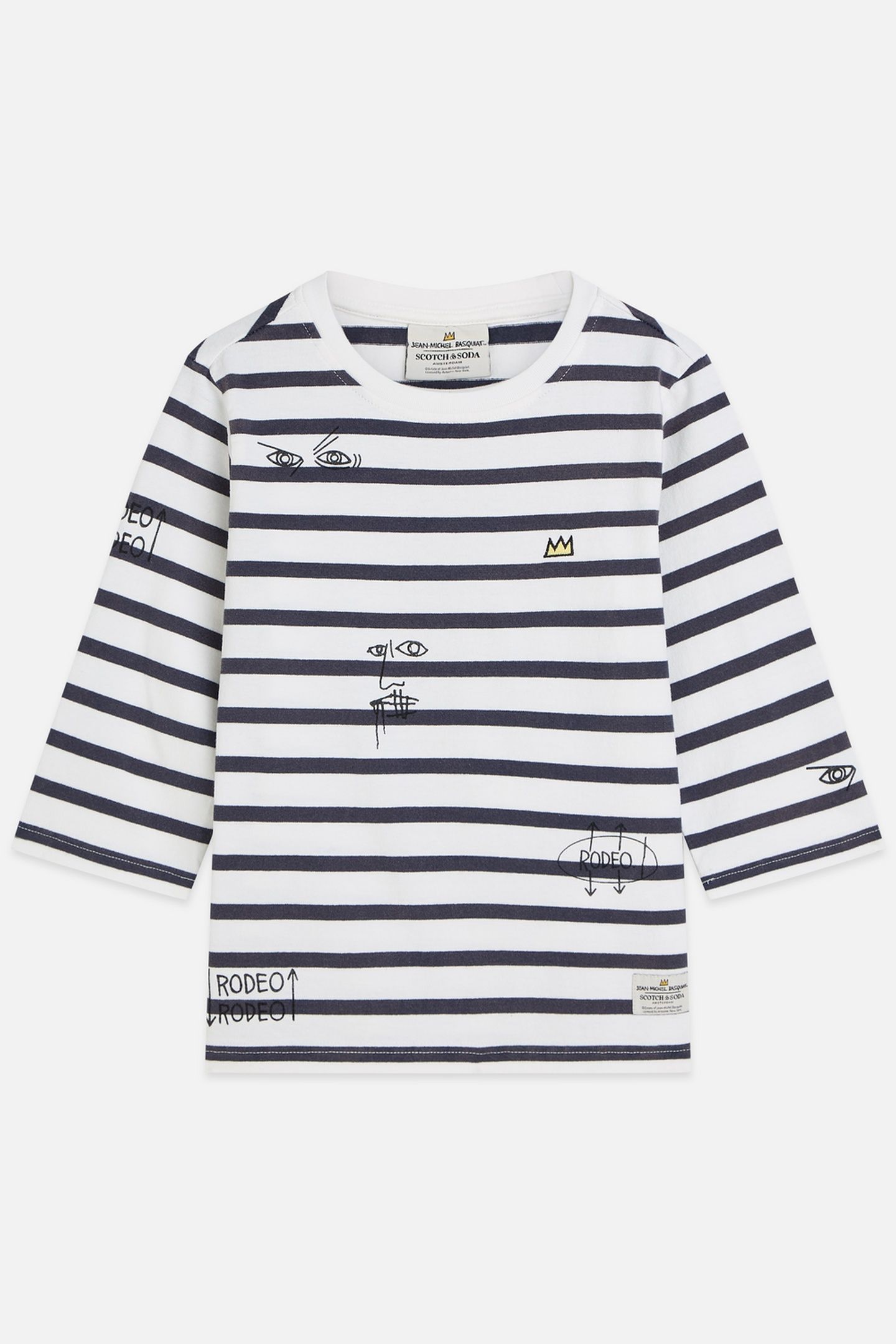 GIRLS BASQUIAT BRETON STRIPE RELAXEDFIT TSHIRT NAVY 1