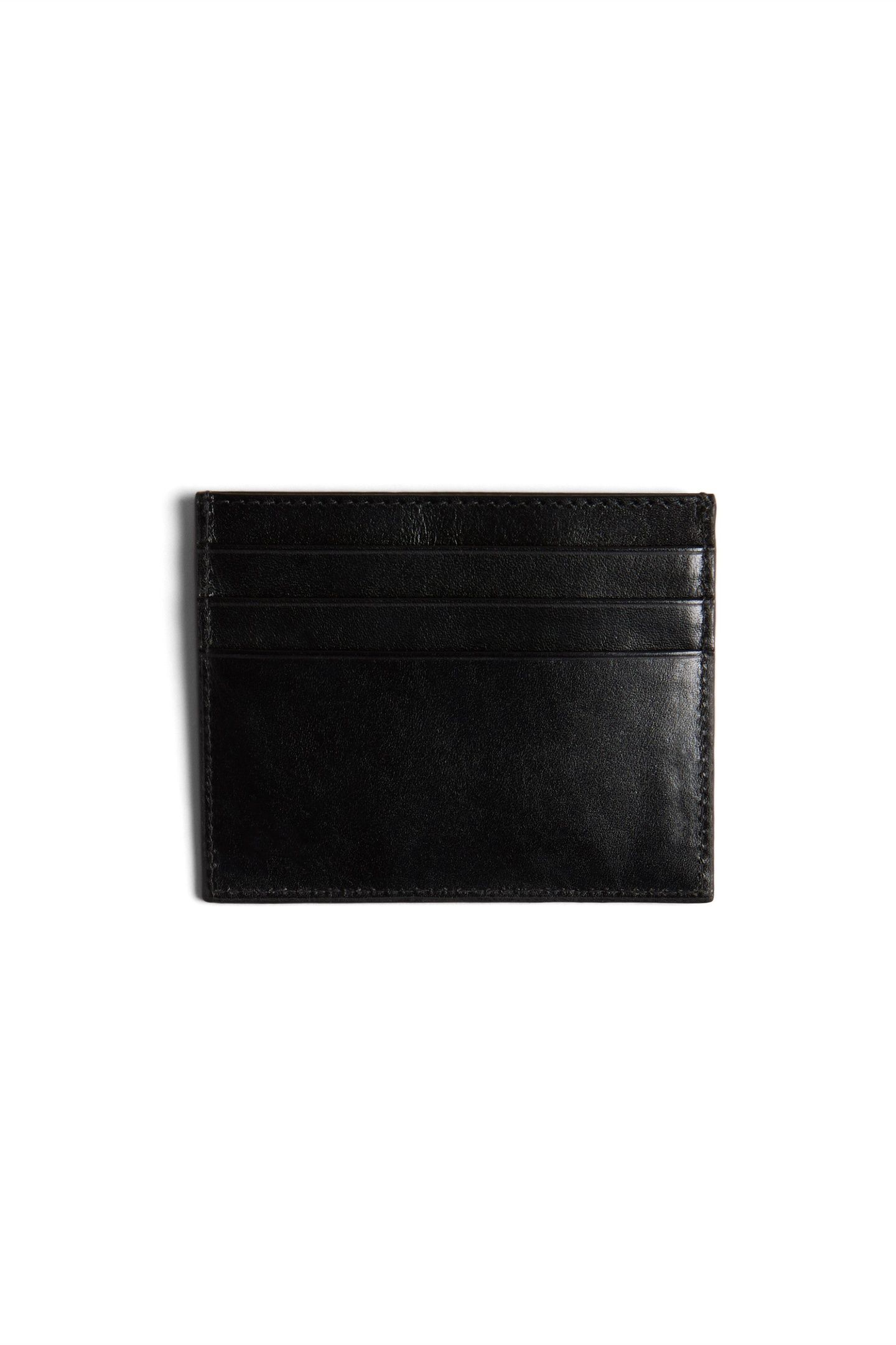 MXW RAFFLE EMBOSSED CORNER LEATHER CARDHOLDER BLACK 2